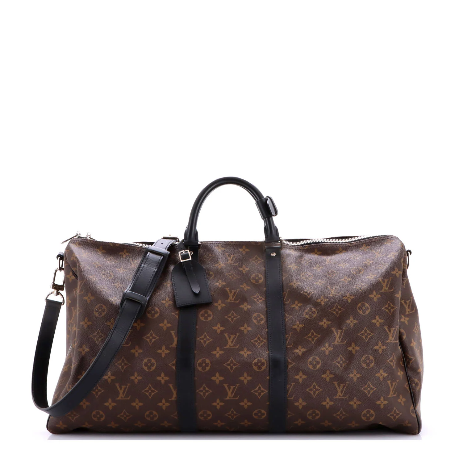 Keepall Bandouliere Bag Macassar Monogram Canvas 55