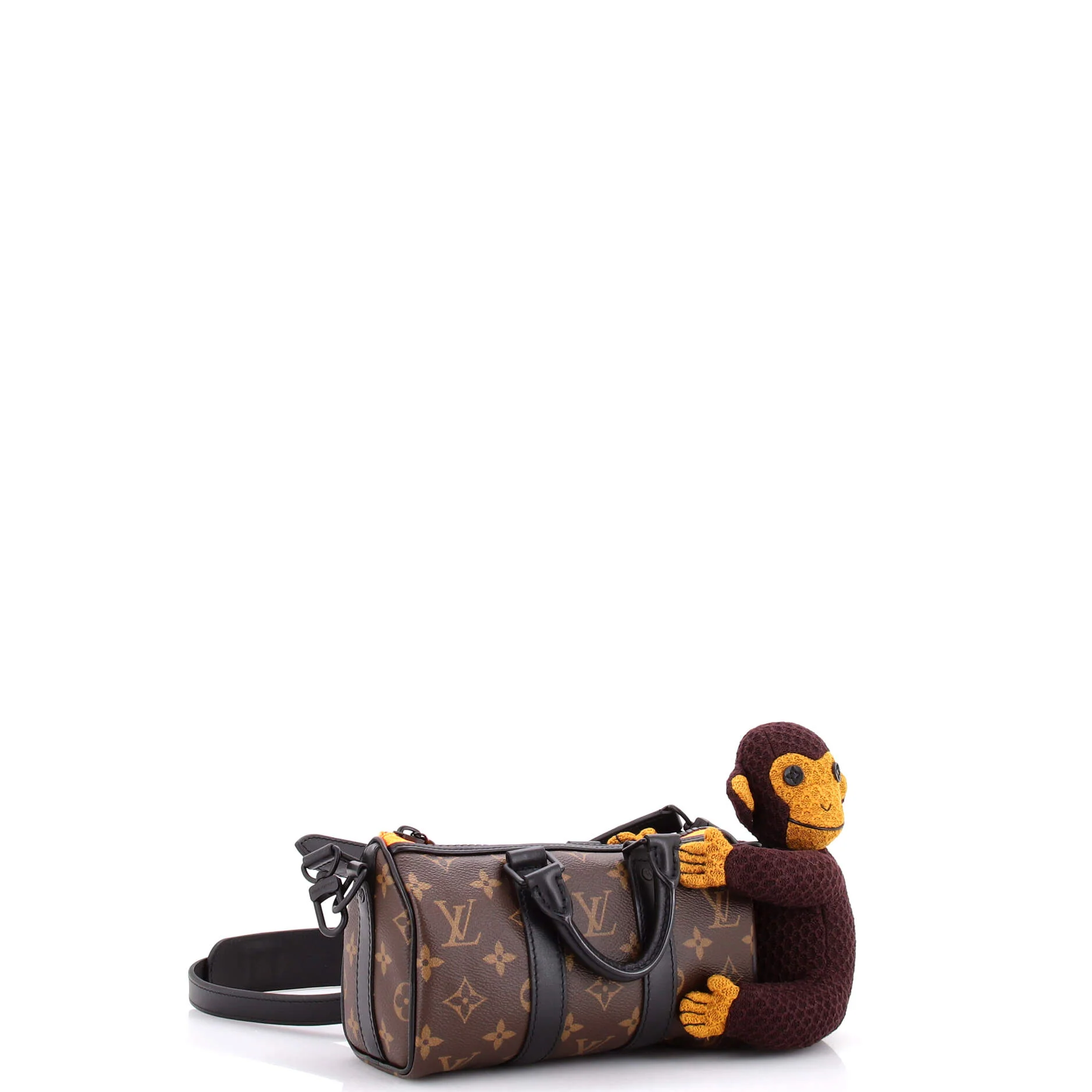 Keepall Bandouliere Bag Monogram Canvas with LV Friends Plush Monkey XS - Image 2