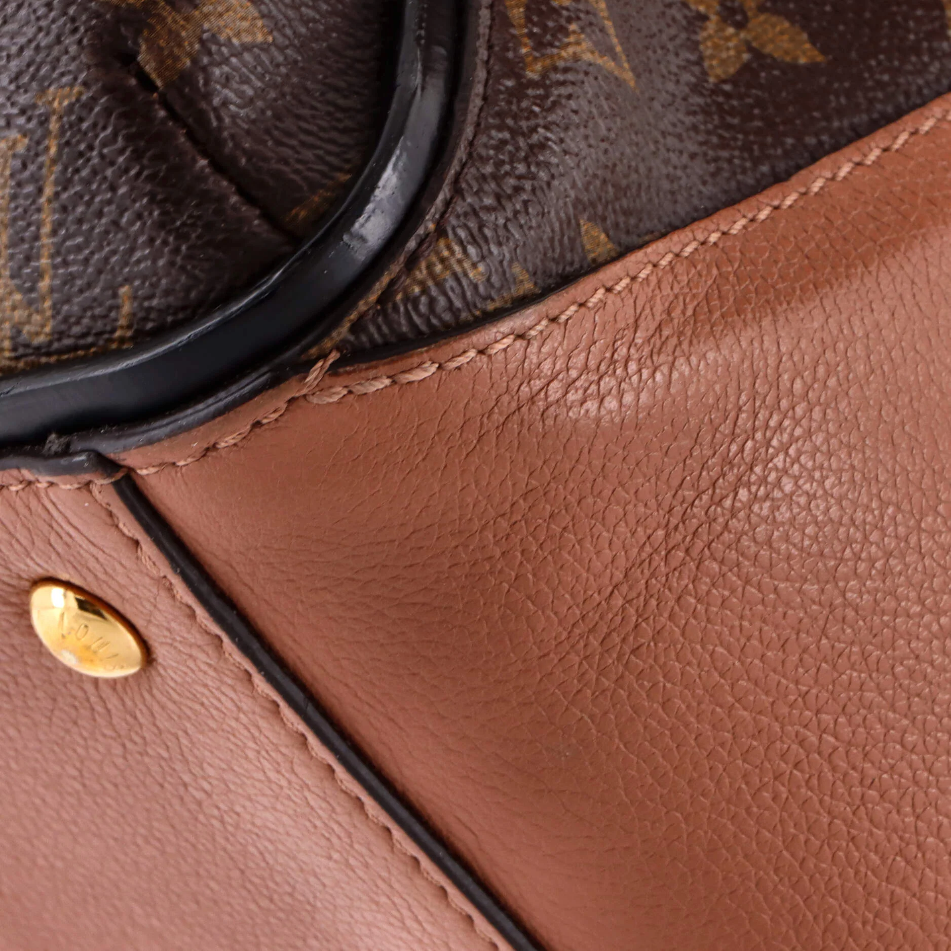 Kimono Handbag Monogram Canvas and Leather MM - Image 7