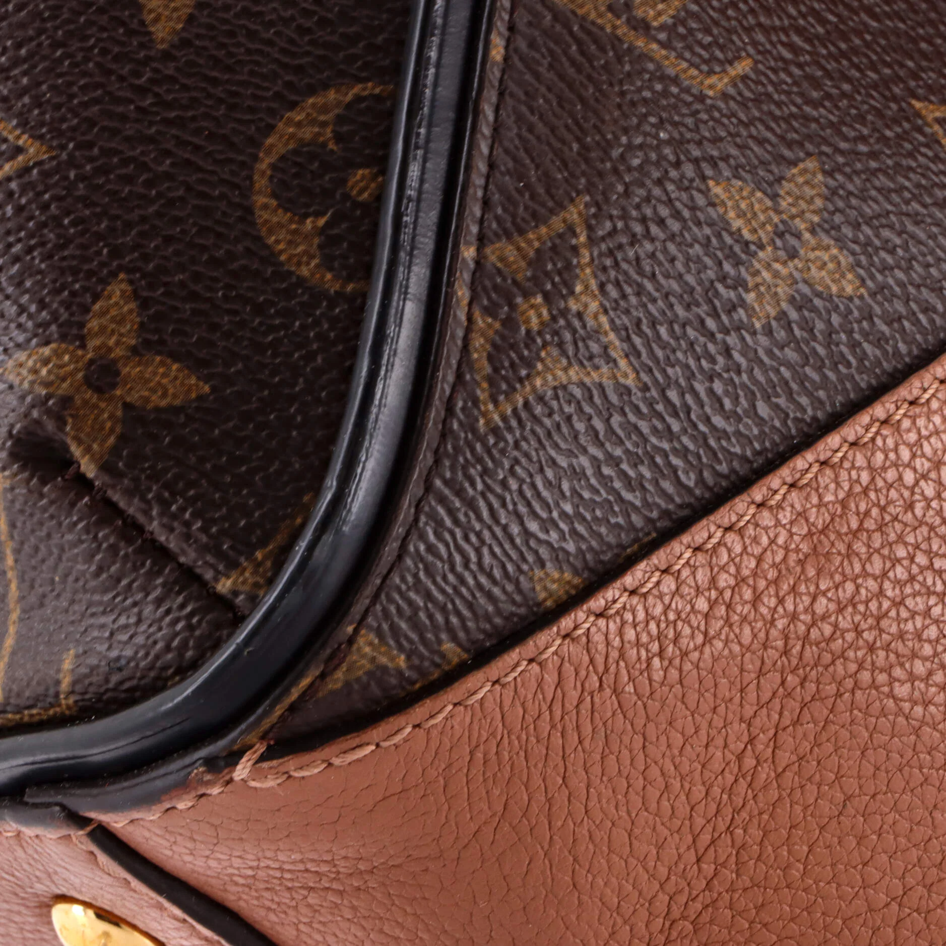 Kimono Handbag Monogram Canvas and Leather MM - Image 8
