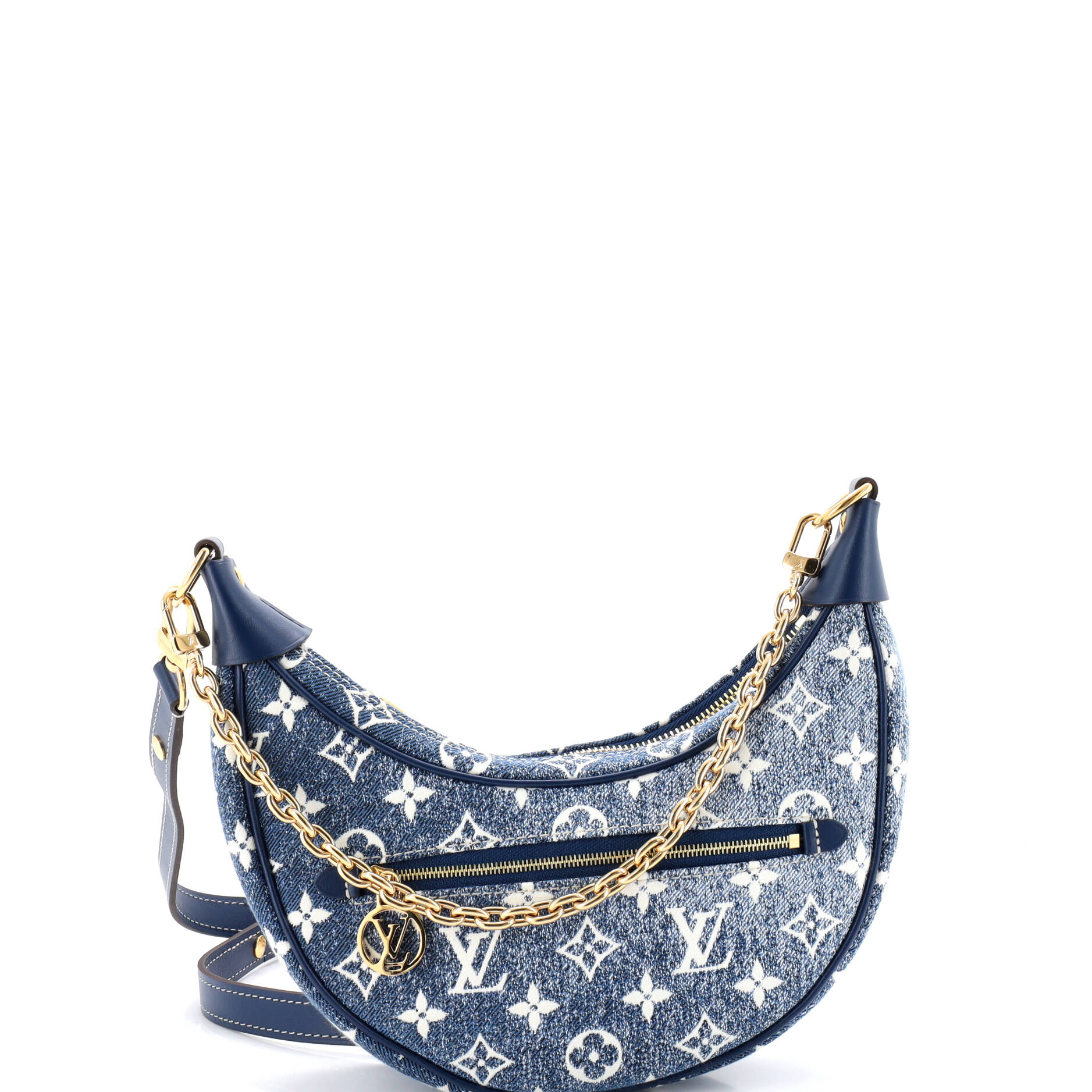 Loop Handbag Monogram Jacquard Denim