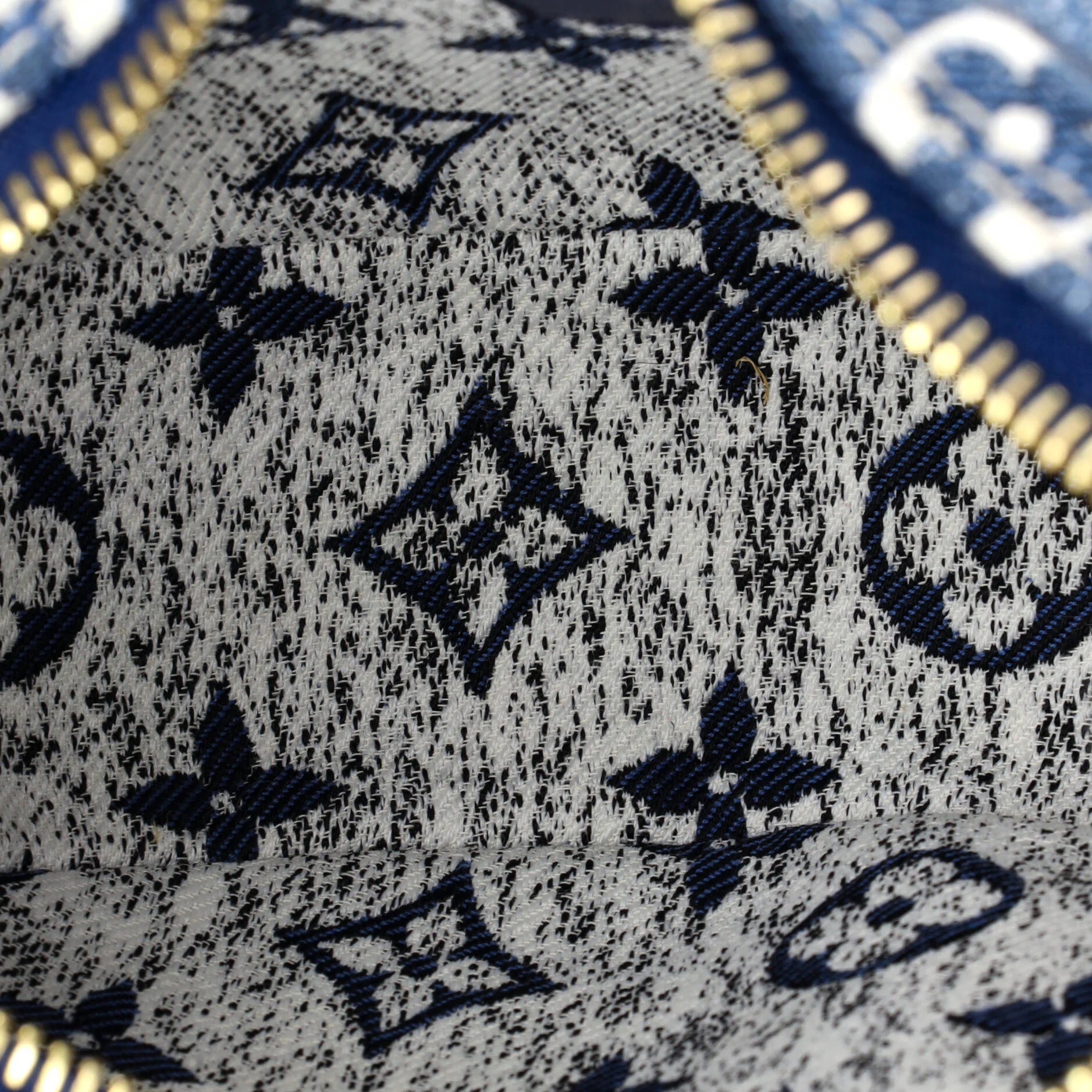 Loop Handbag Monogram Jacquard Denim - Image 5