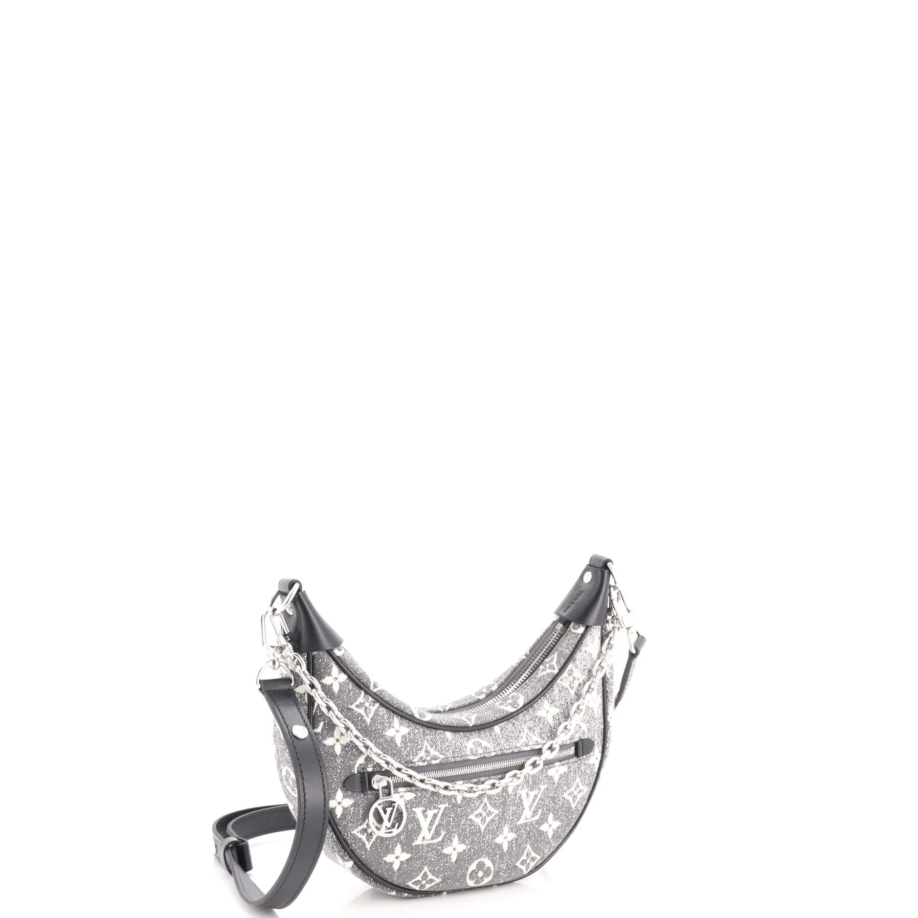 Loop Handbag Monogram Jacquard Denim - Image 2