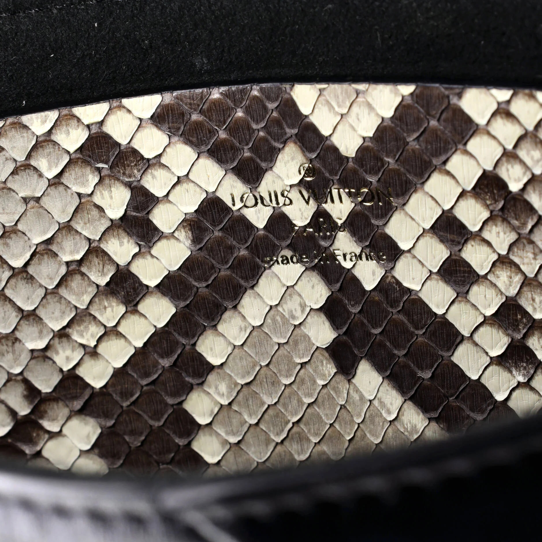 Love Note Chain Clutch Leather and Python - Image 7