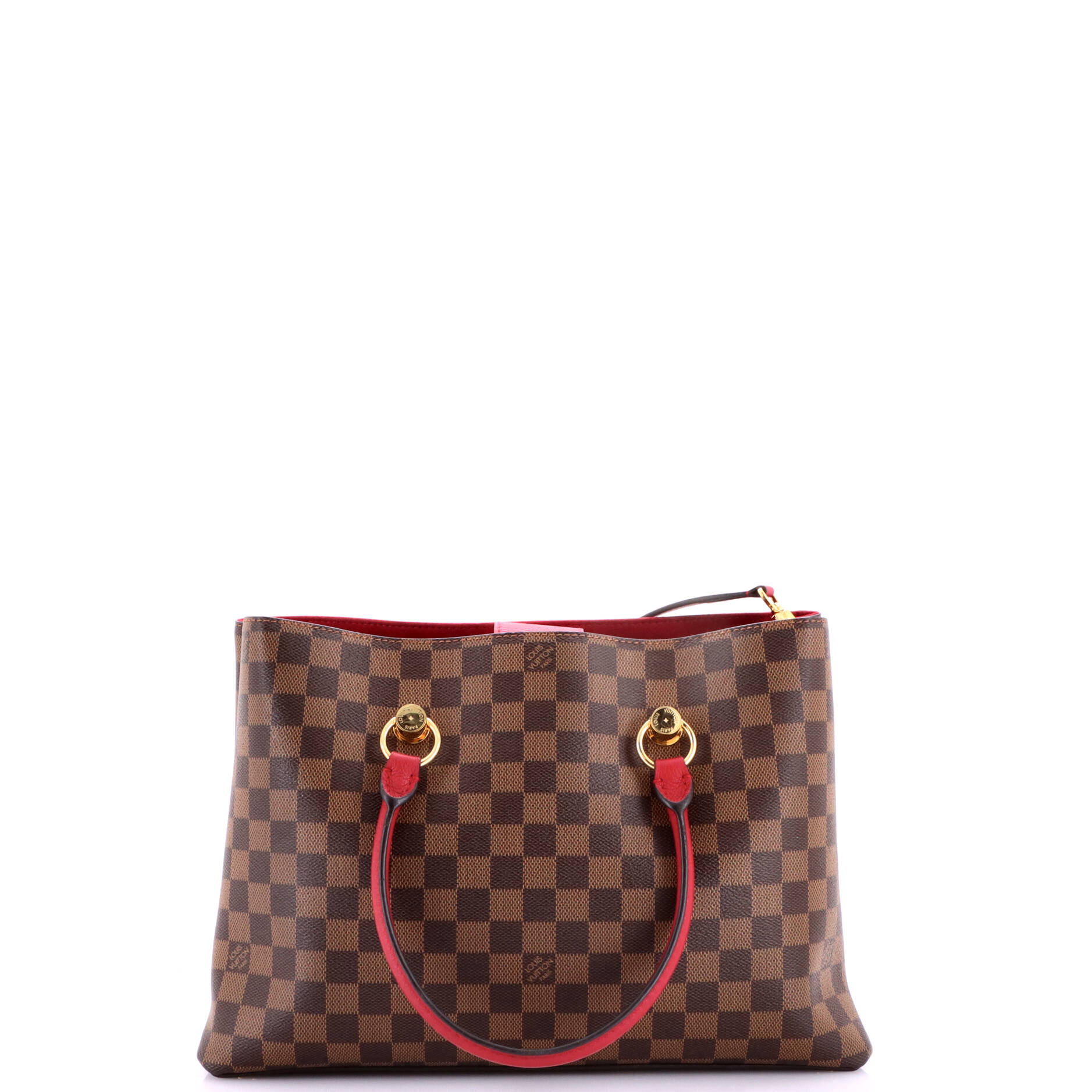 LV Riverside Handbag Damier with Leather - Image 3