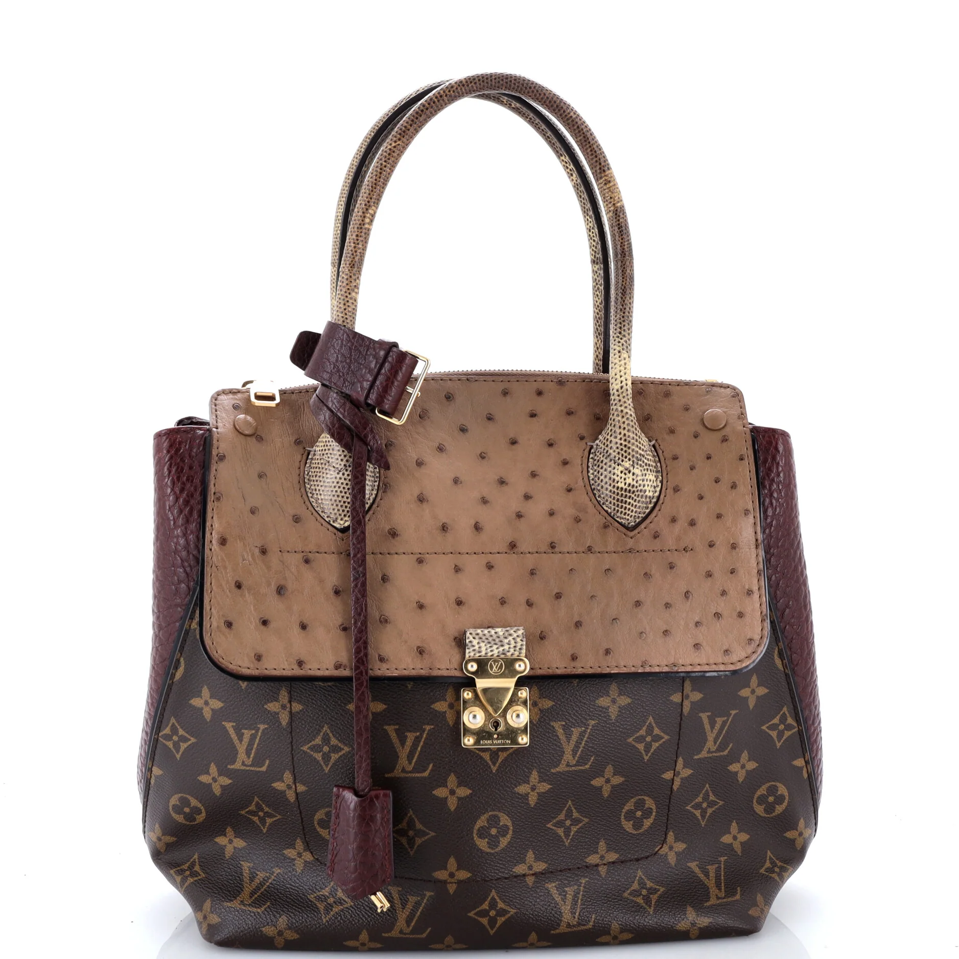 Majestueux Tote Monogram Canvas and Exotics MM