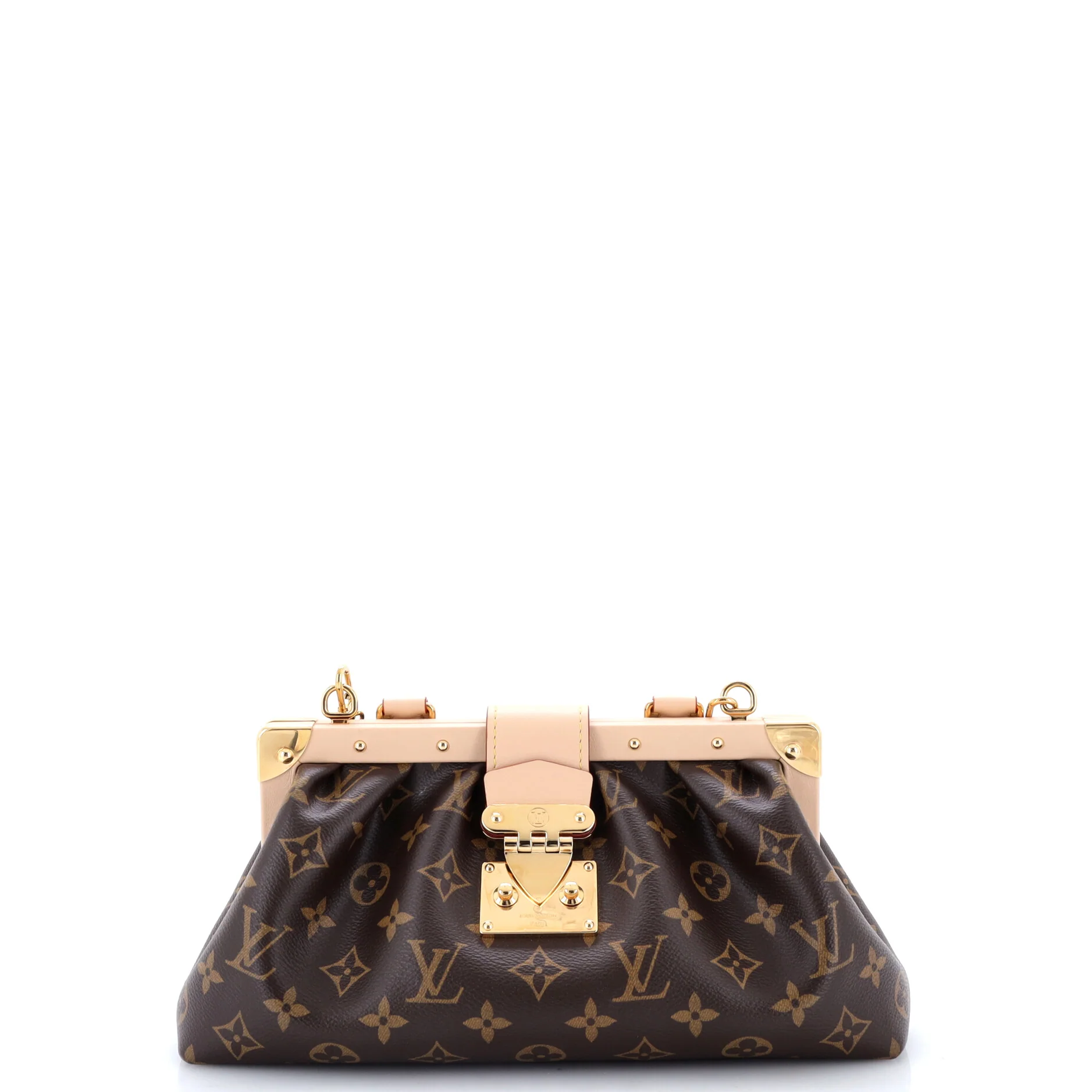 Monogram Top Handle Frame Clutch Monogram Canvas