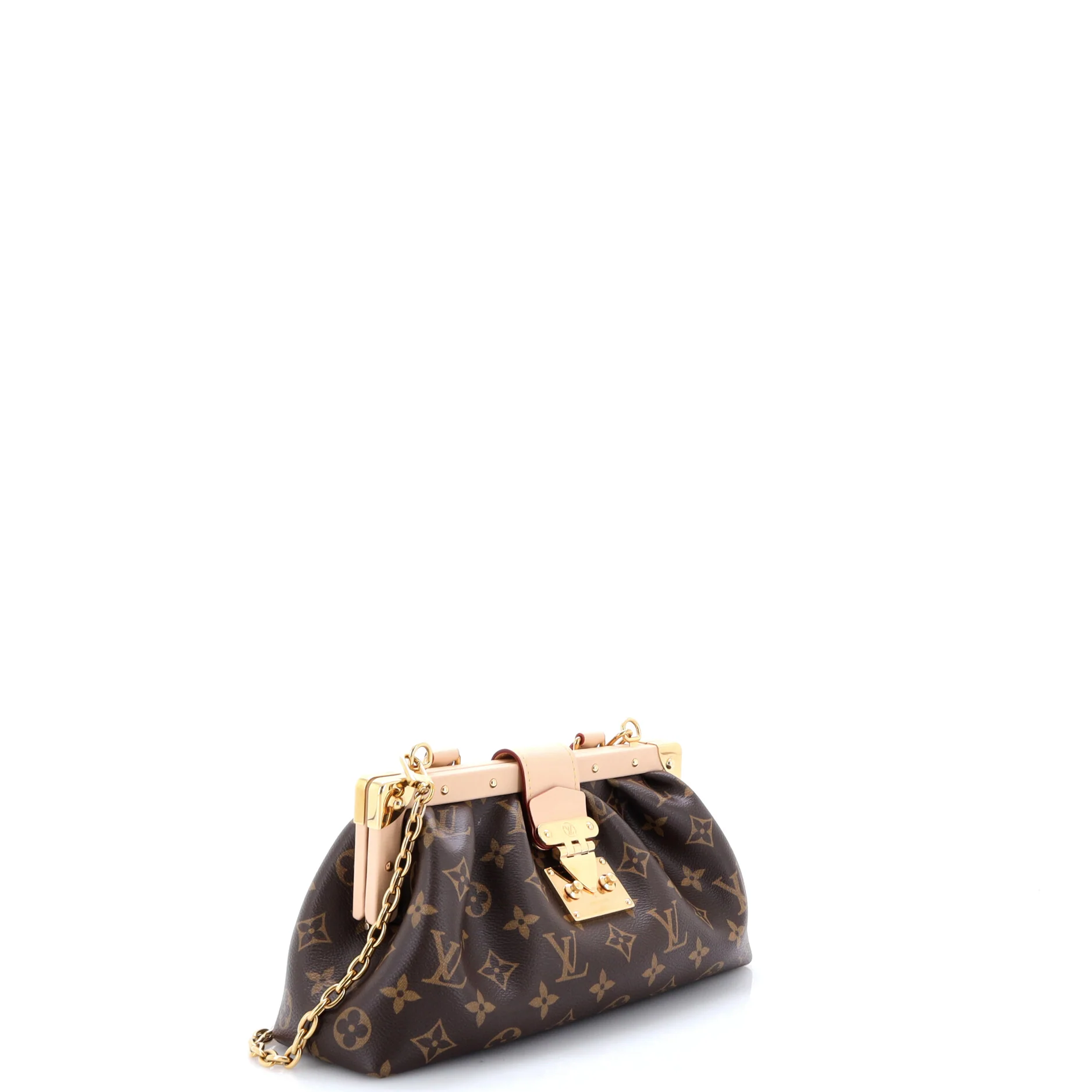 Monogram Top Handle Frame Clutch Monogram Canvas - Image 2