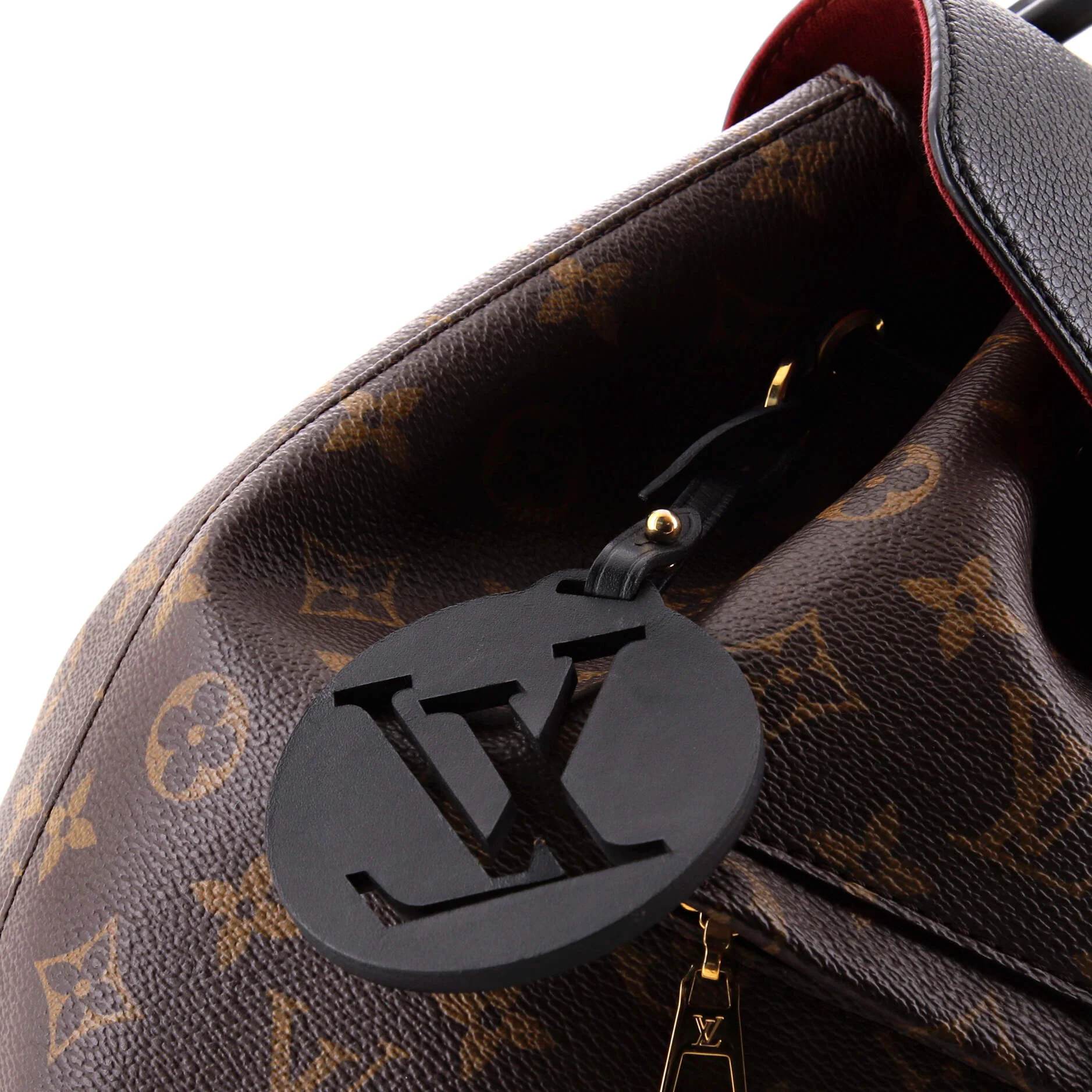 Montsouris NM Backpack Monogram Canvas with Leather PM - Image 5