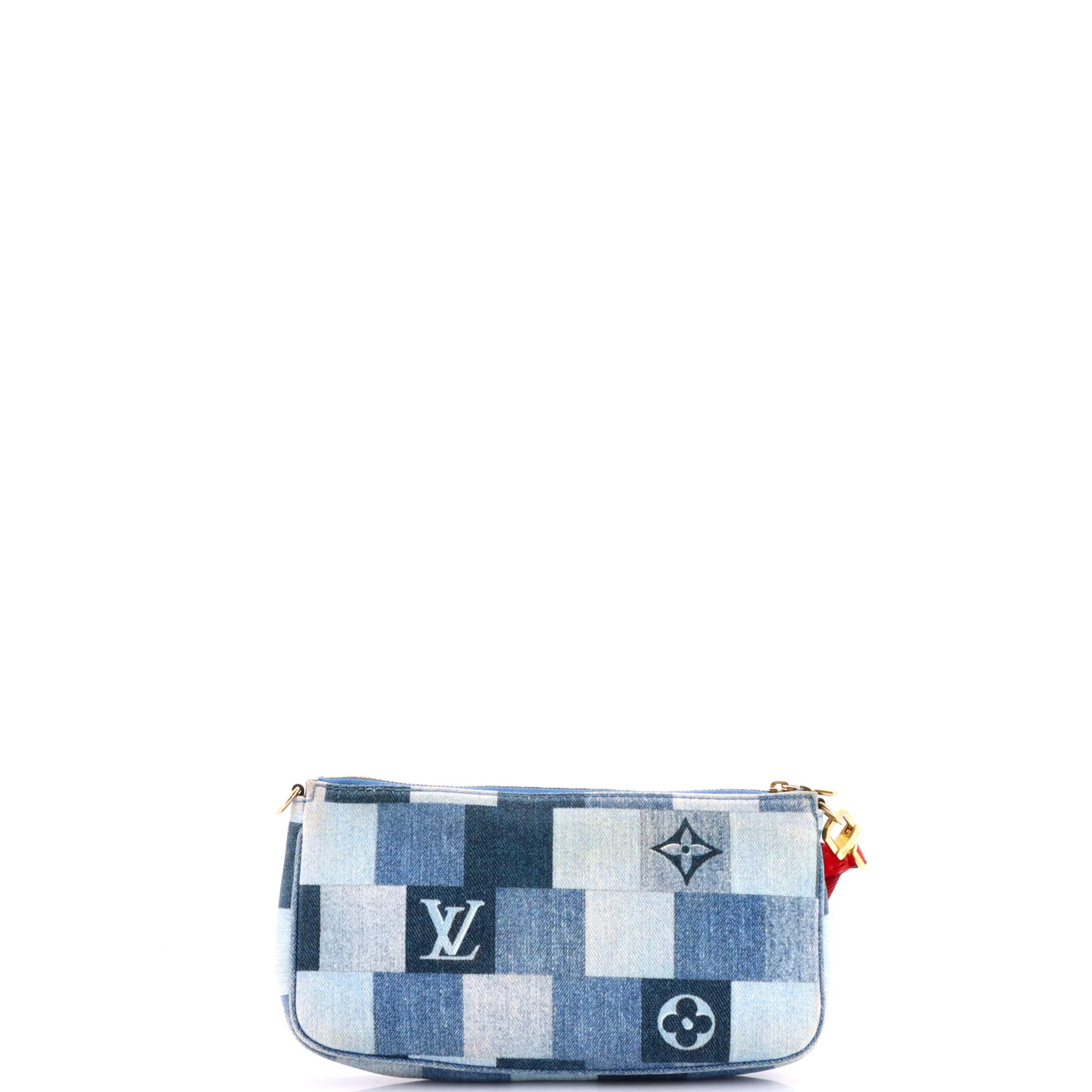 Multi Pochette Accessoires Damier and Monogram Patchwork Denim - Image 3