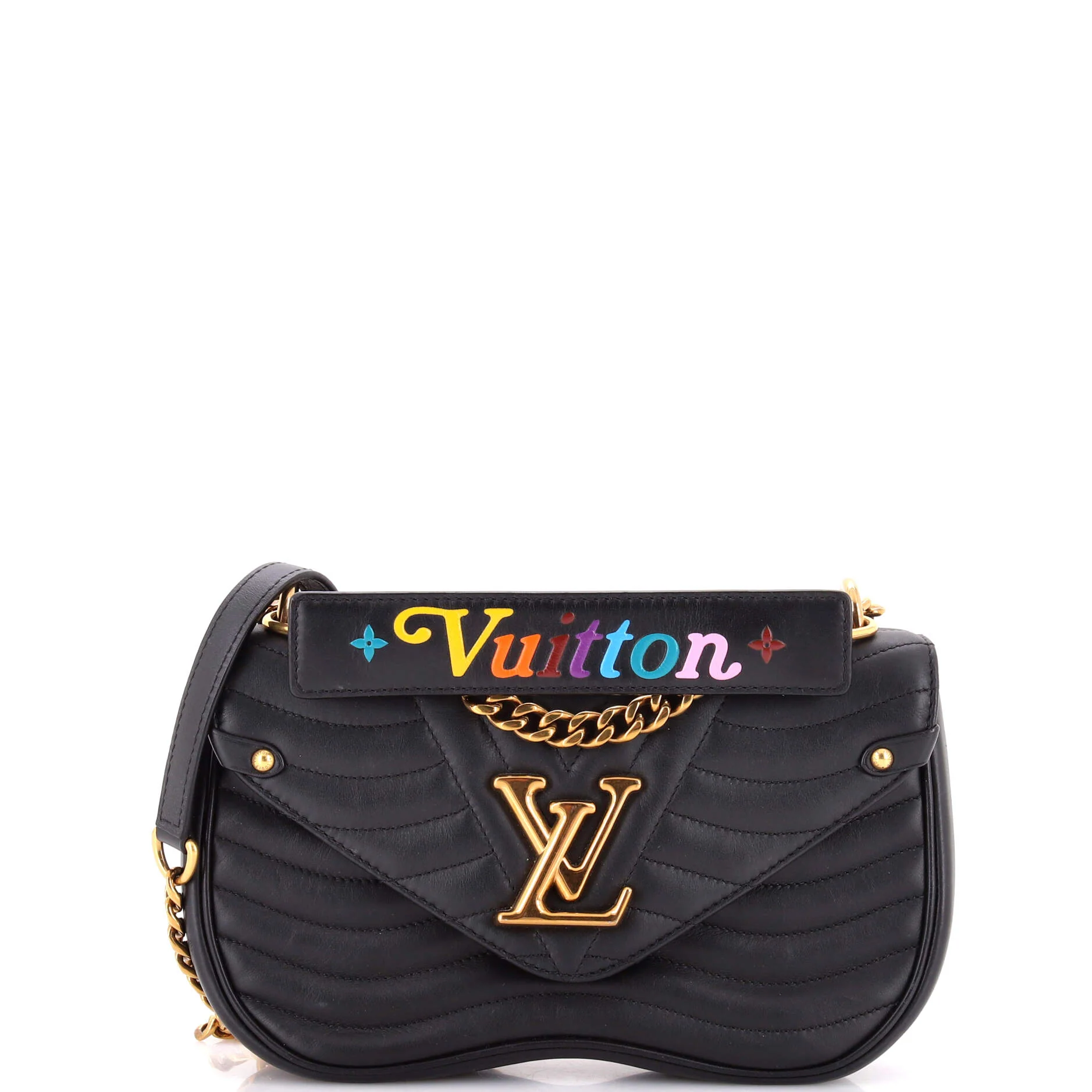 New Wave Chain Bag Quilted Leather MM