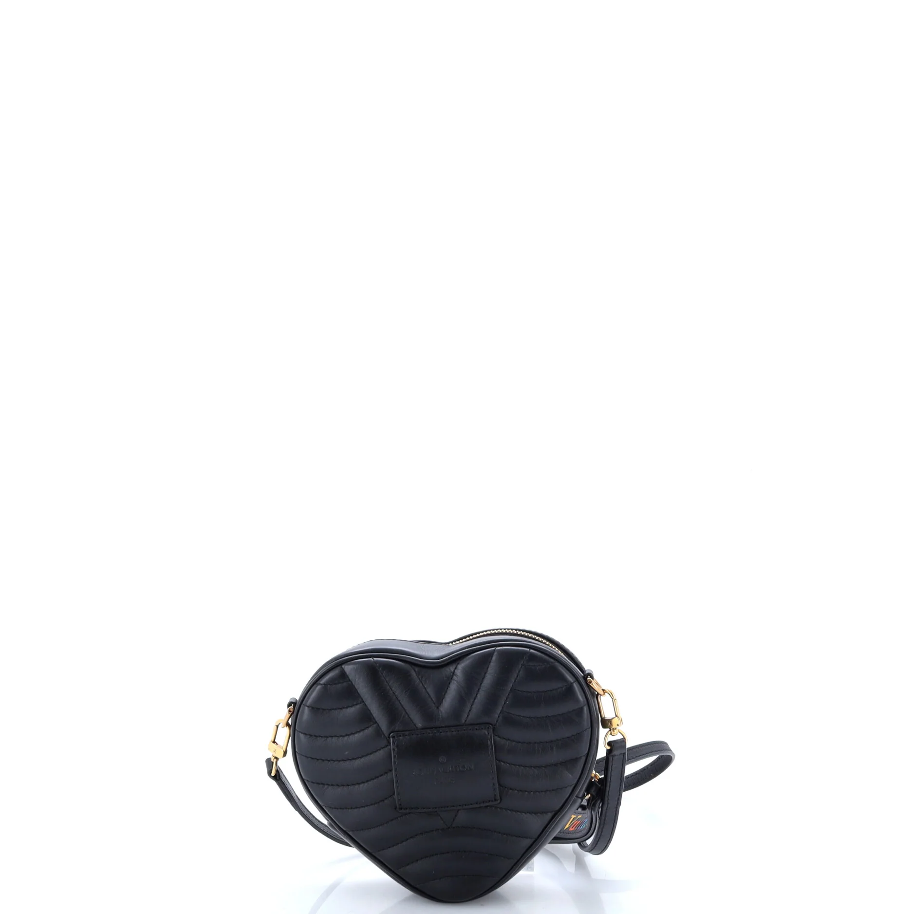 New Wave Heart Crossbody Bag Quilted Leather - Image 3