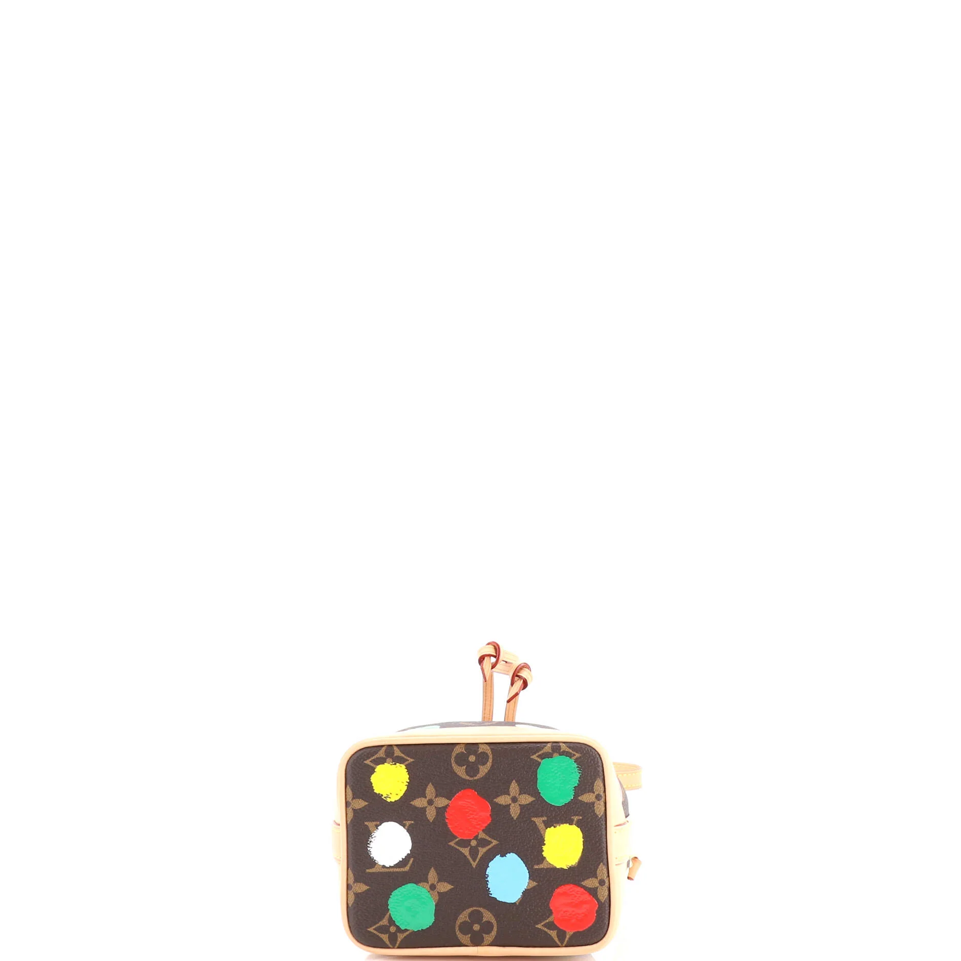 Noe NM Handbag Yayoi Kusama Painted Dots Monogram Canvas Nano - Image 4