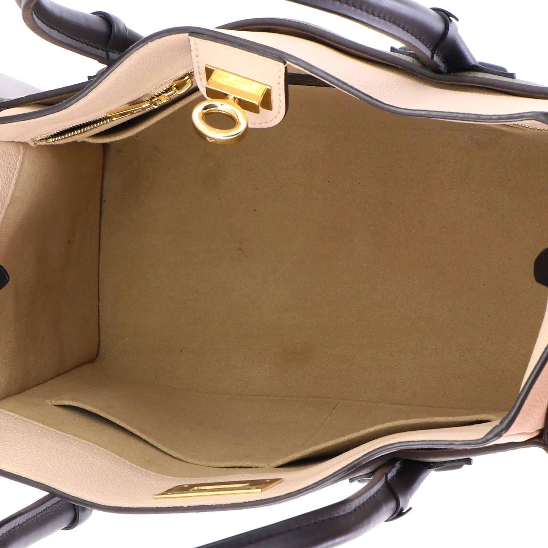 On My Side Tote Leather with Monogram Canvas MM - Image 5
