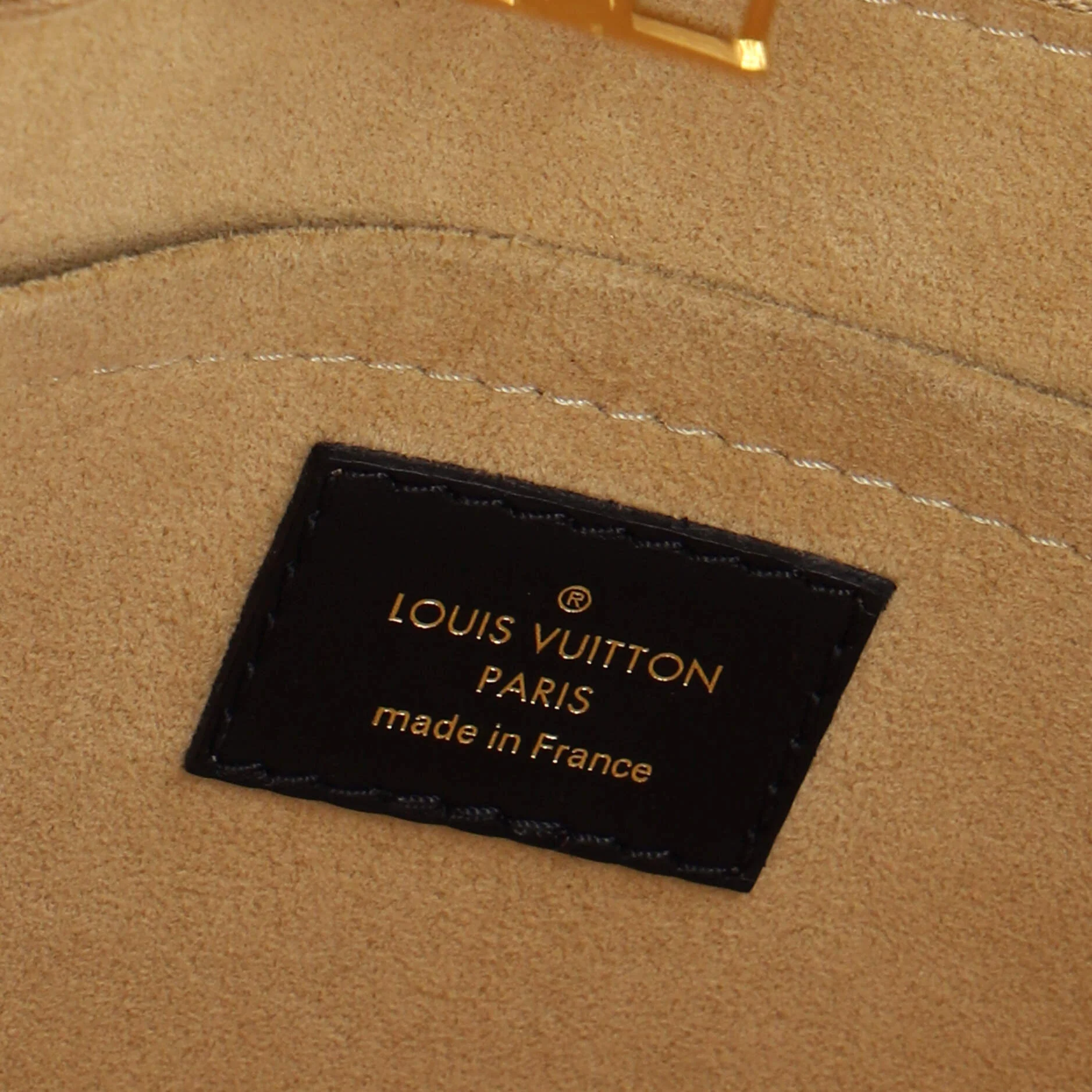 On My Side Tote Leather with Monogram Canvas MM - Image 6