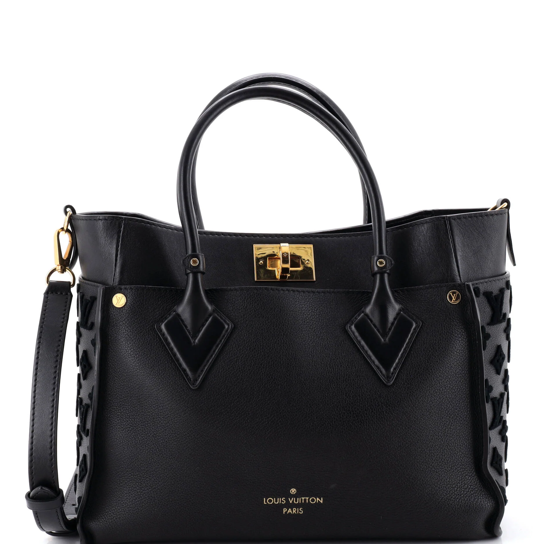 On My Side Tote Monogram Tuffetage Leather MM