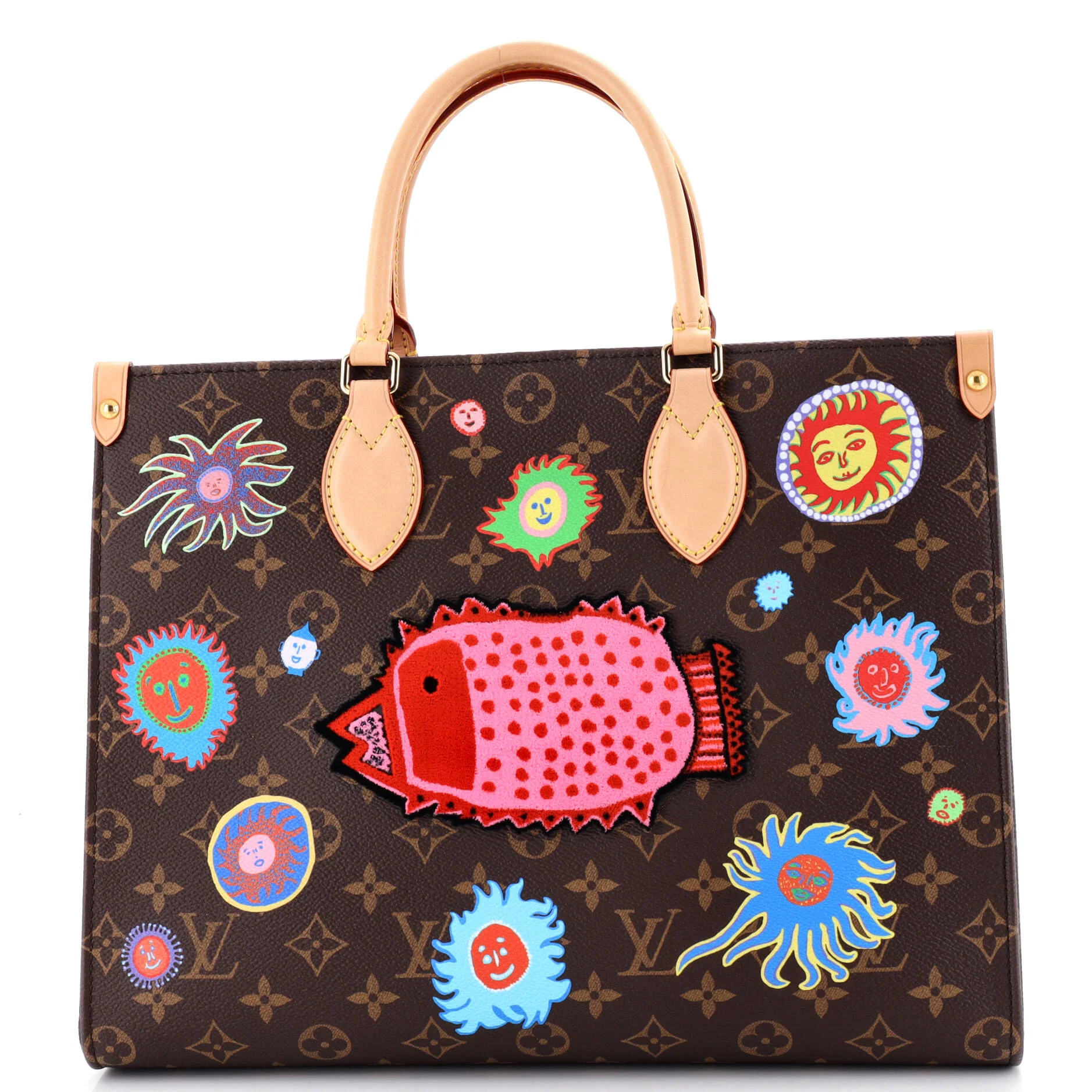 OnTheGo Tote Yayoi Kusama Faces Monogram Canvas MM