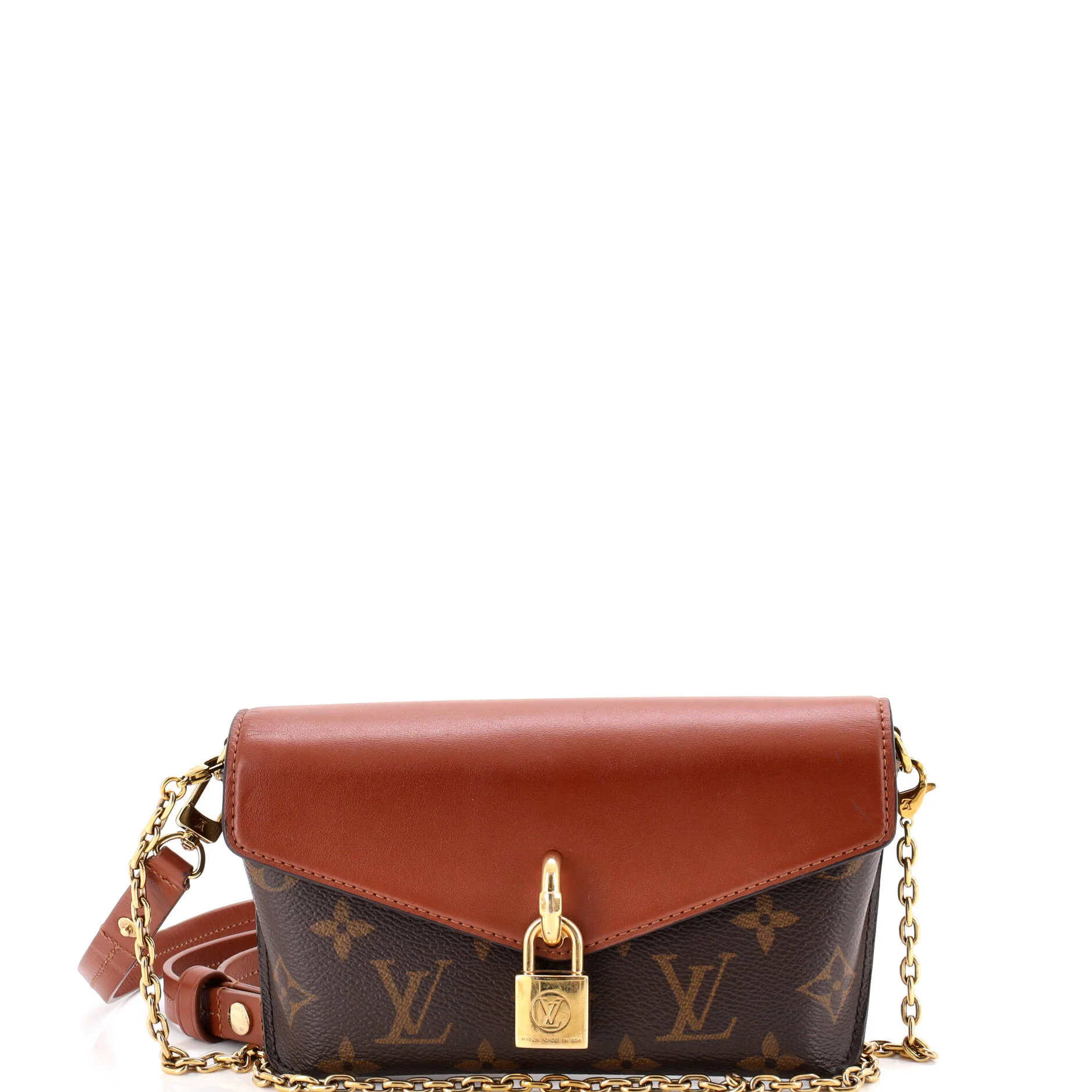 Padlock on Strap Handbag Monogram Canvas and Leather