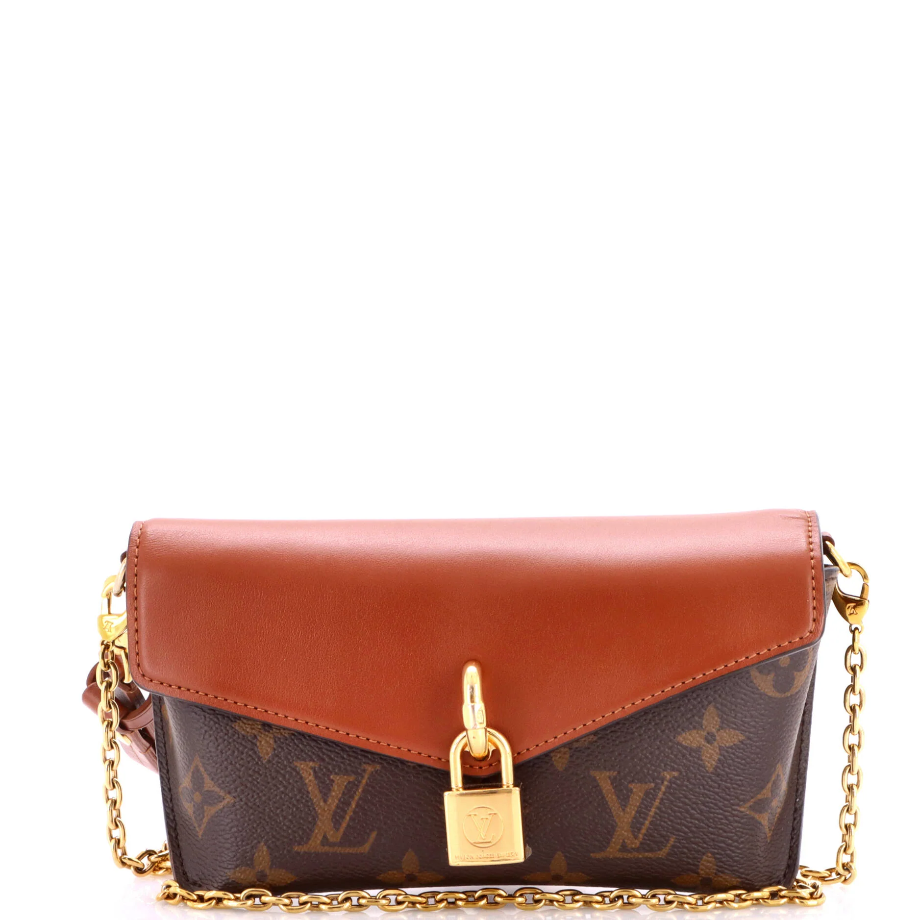 Padlock on Strap Handbag Monogram Canvas and Leather