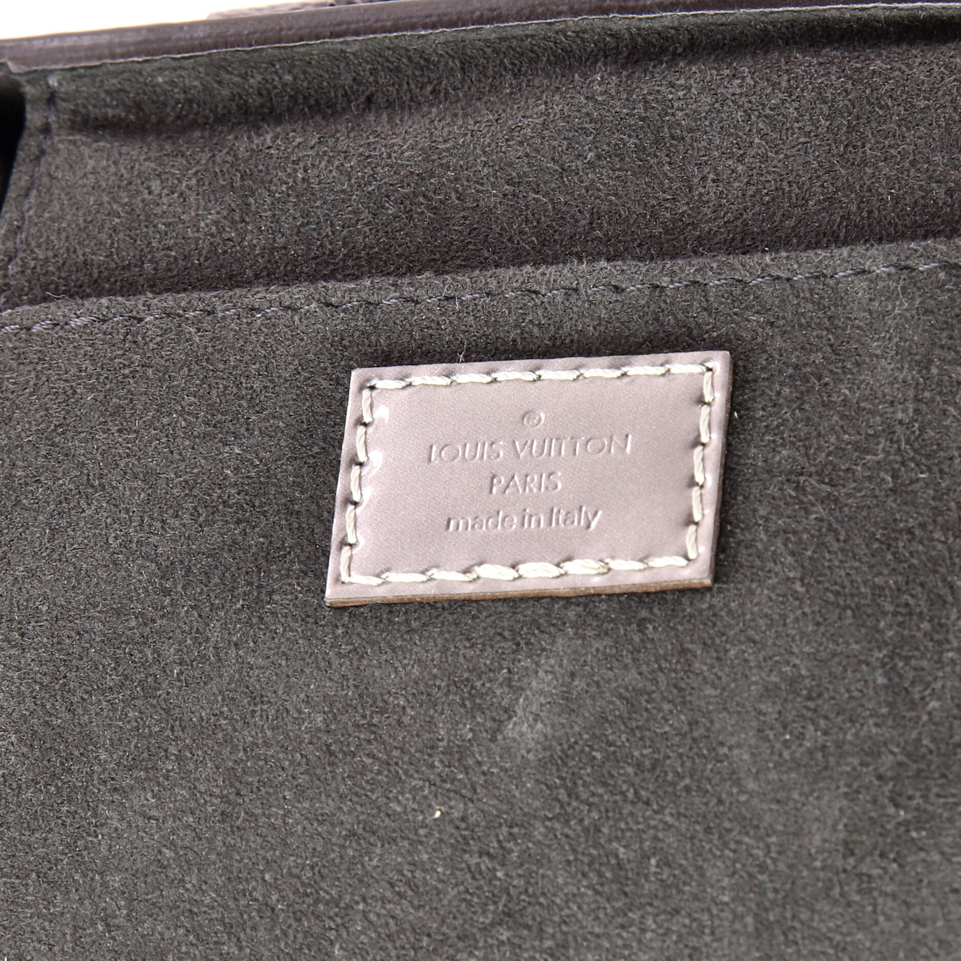 Petit Sac Plat Bag Monogram Vernis with Monogram Canvas - Image 7