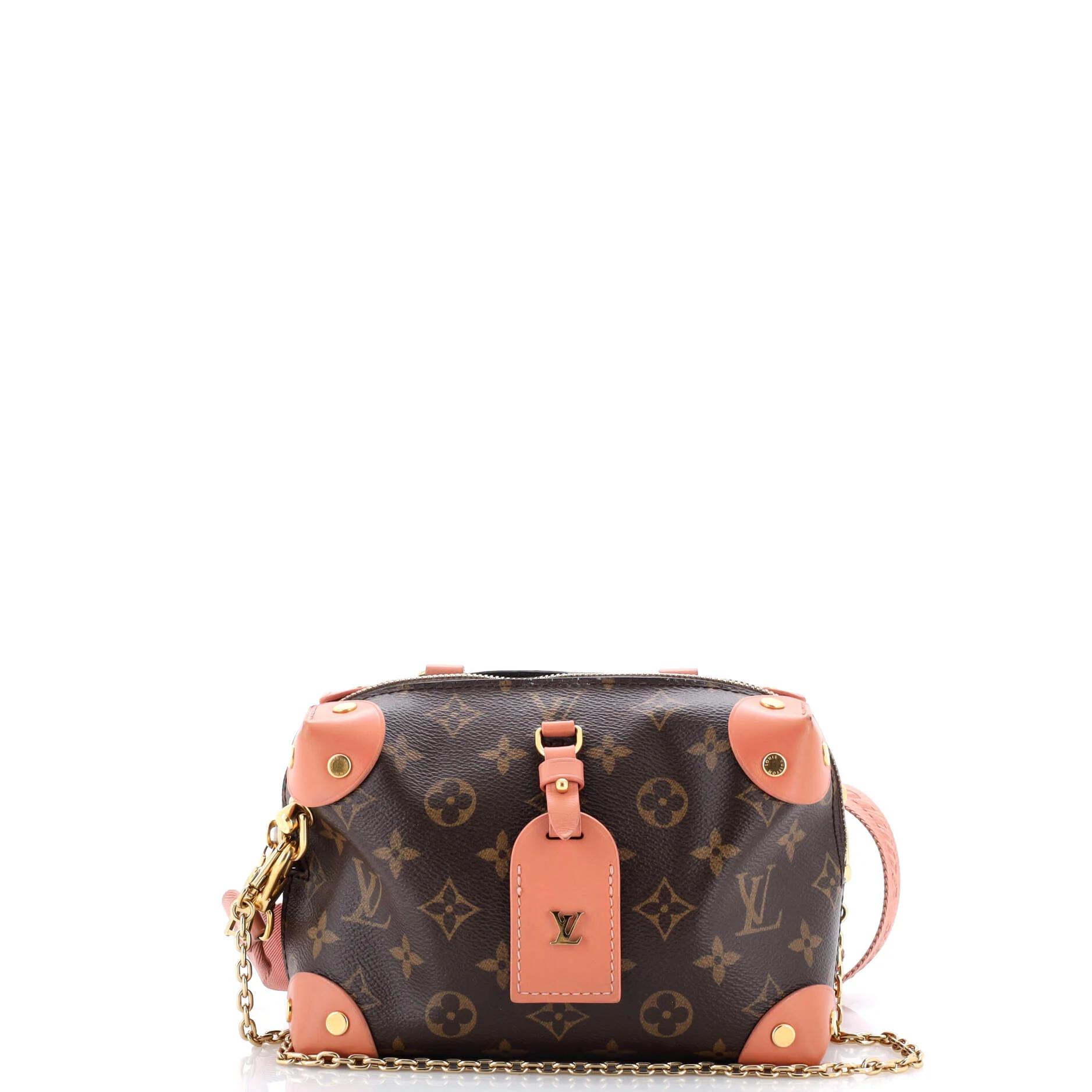 Petite Malle Souple Handbag Monogram Canvas with Leather
