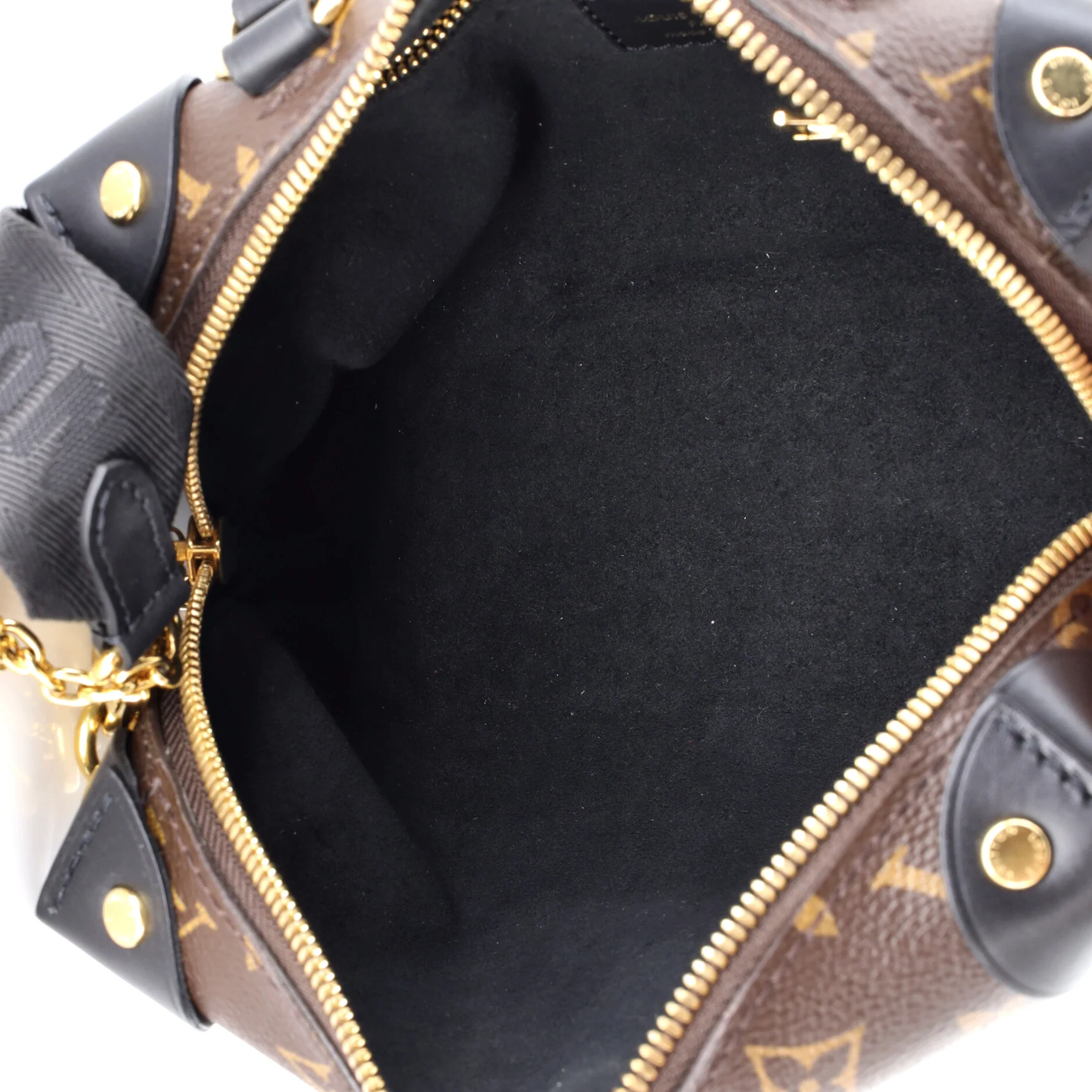 Petite Malle Souple Handbag Monogram Canvas with Leather - Image 5
