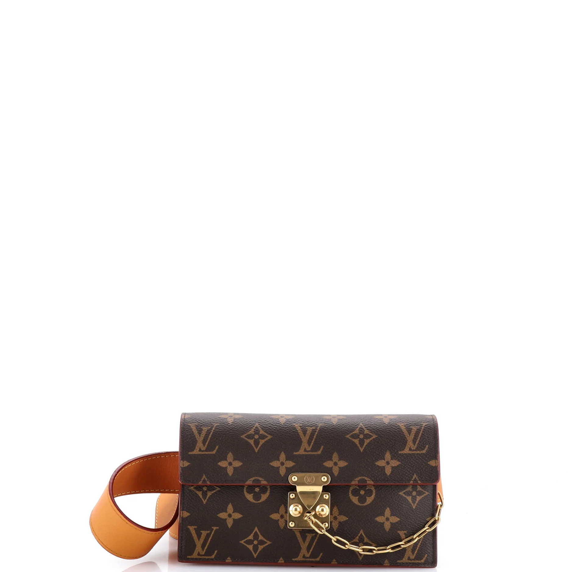 S Lock Belt Pouch Monogram Canvas