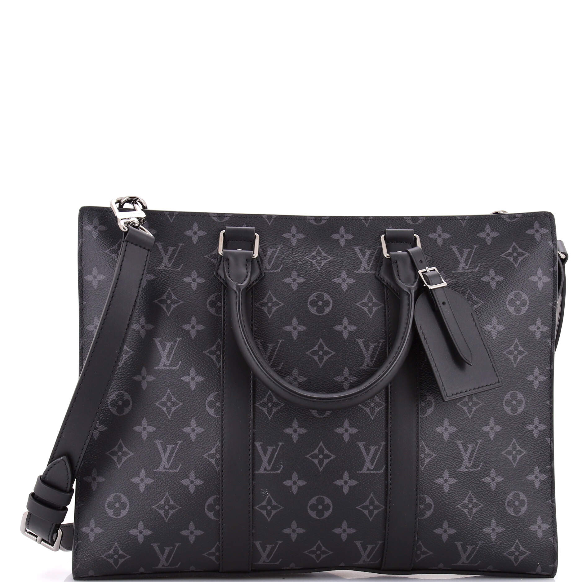 Sac Plat Zipper Tote Monogram Eclipse Canvas Horizontal