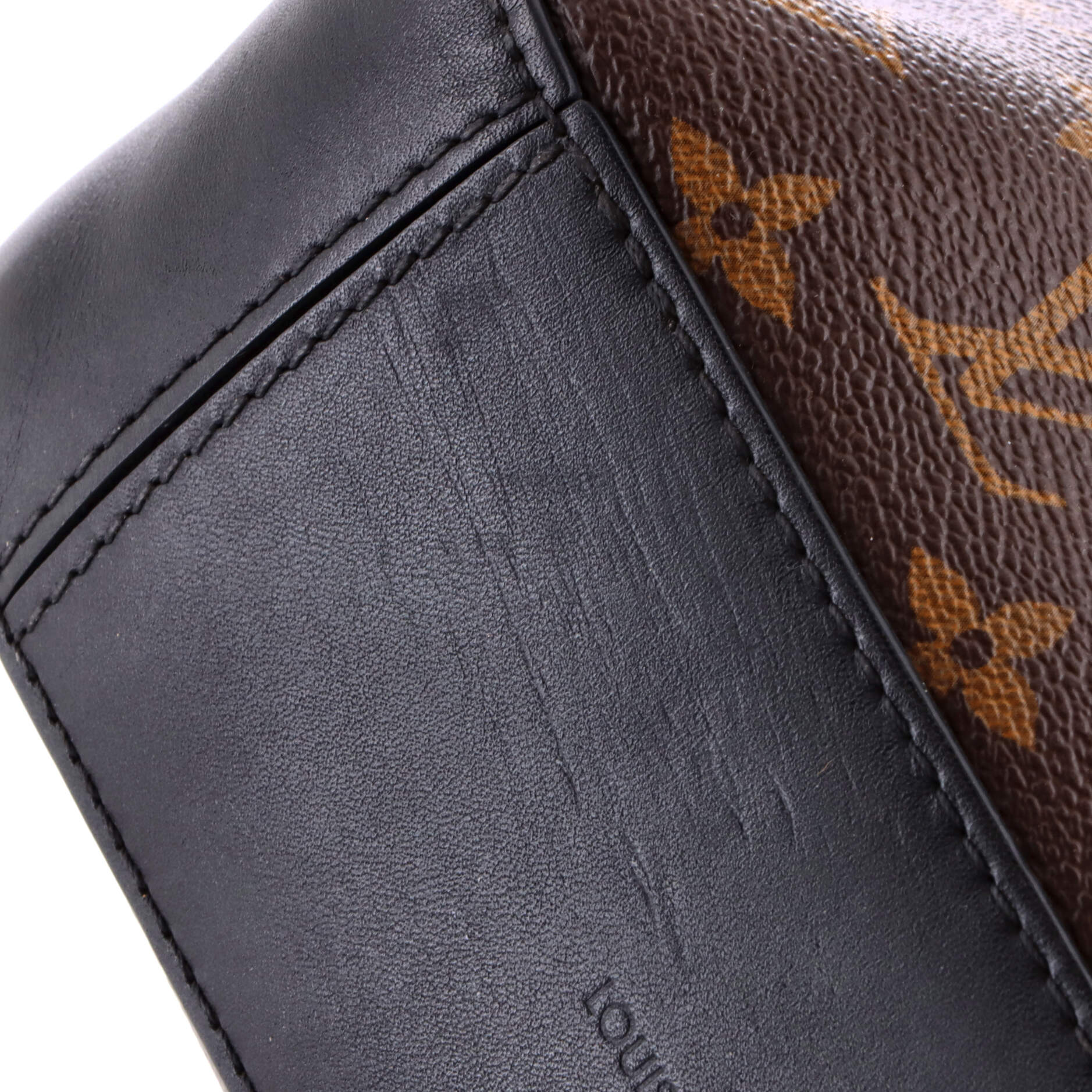 Saintonge Handbag Monogram Canvas with Leather - Image 6