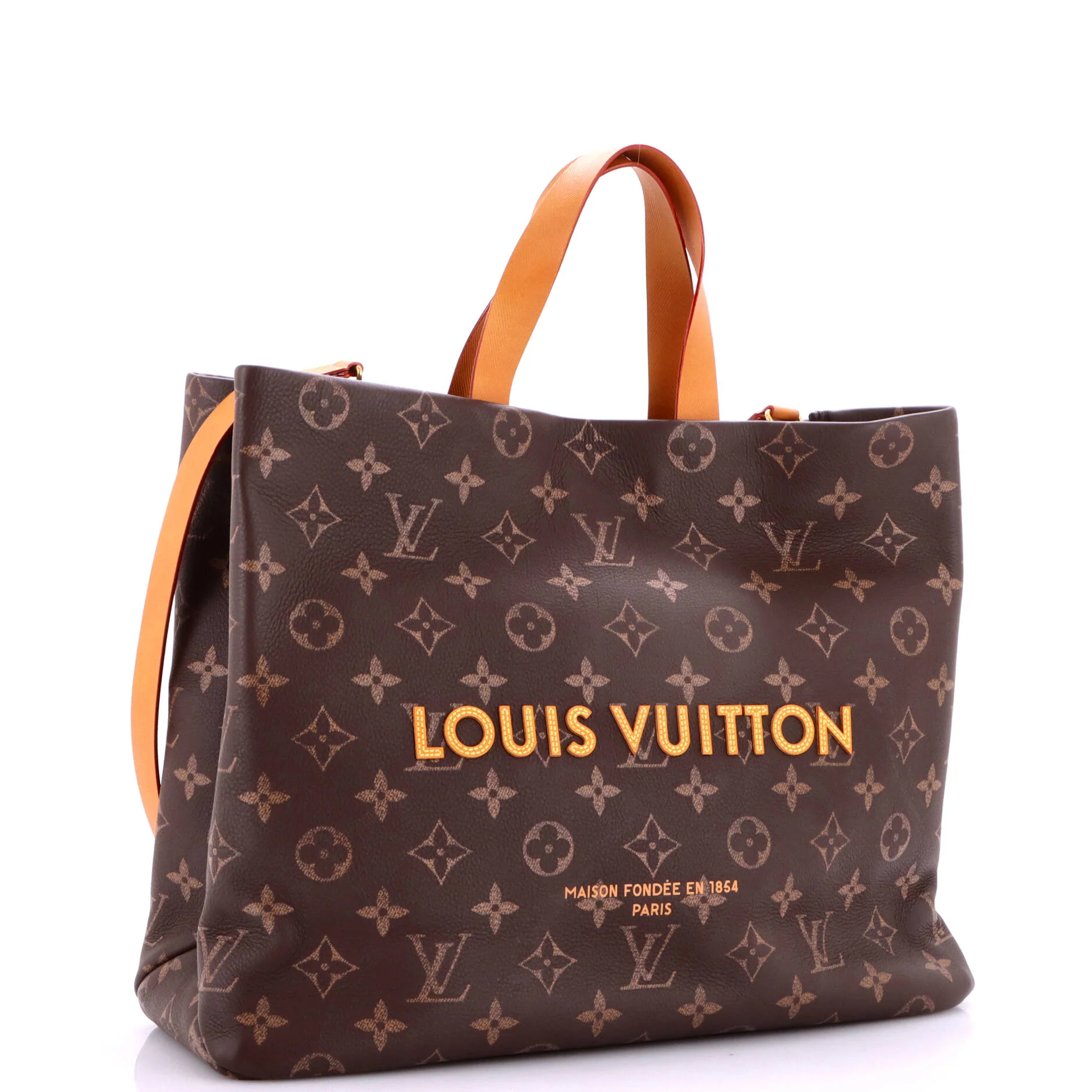 Shopper Tote Monogram Leather MM - Image 2