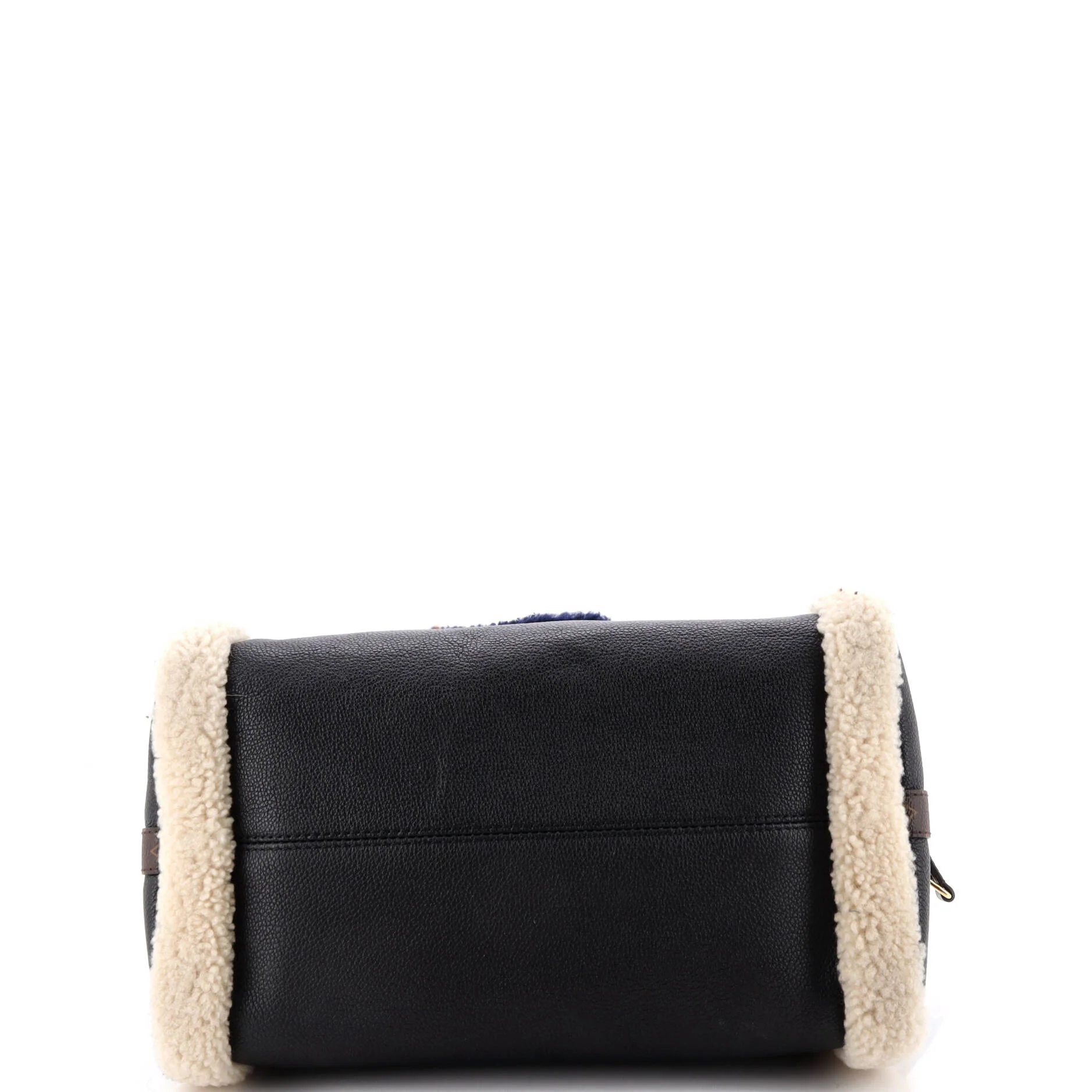 Speedy Bandouliere Bag Leather and Monogram Teddy Shearling 30 - Image 4