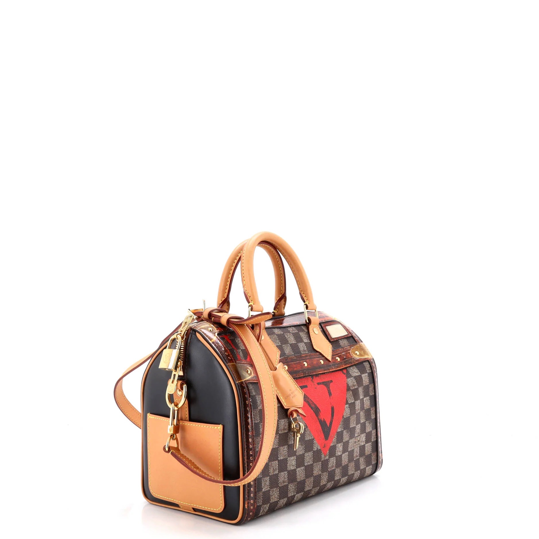 Speedy Bandouliere Bag Limited Edition Damier Time Trunk 25 - Image 2