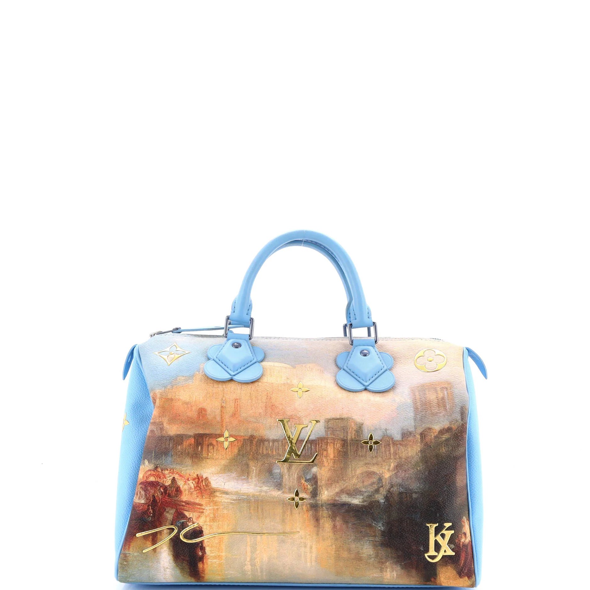 Speedy Handbag Limited Edition Jeff Koons Turner Print Canvas 30 - Image 3