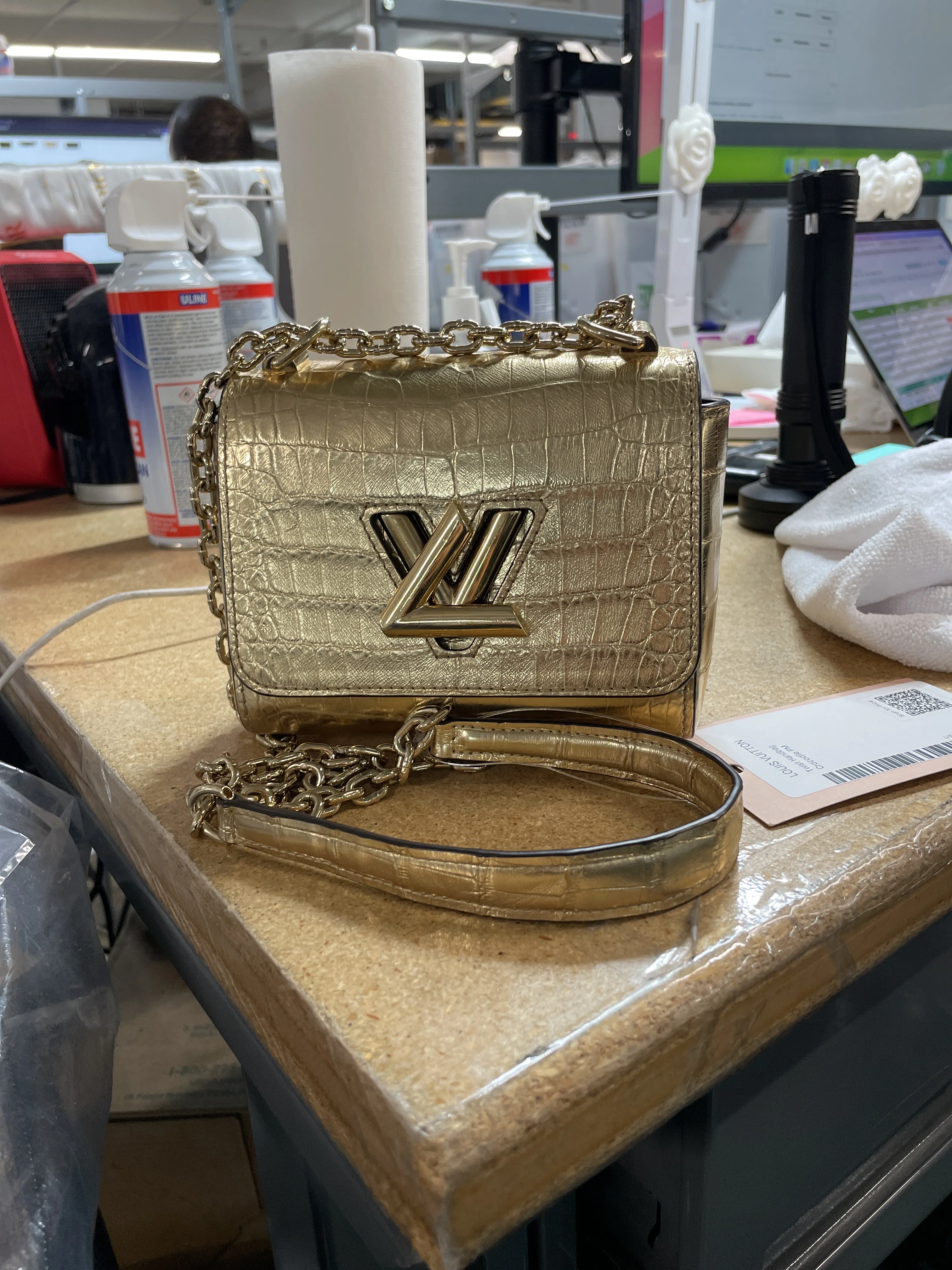 Twist Handbag Crocodile PM - Image 9