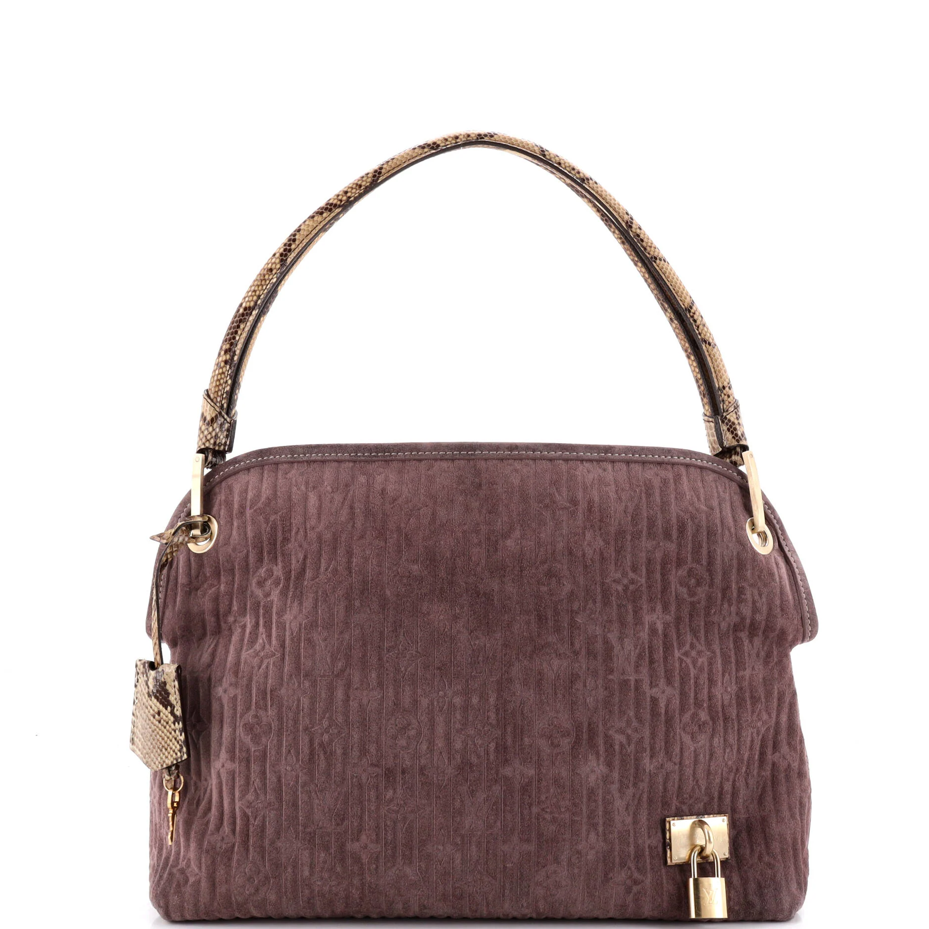 Whisper Bag Monogram Suede and Python PM