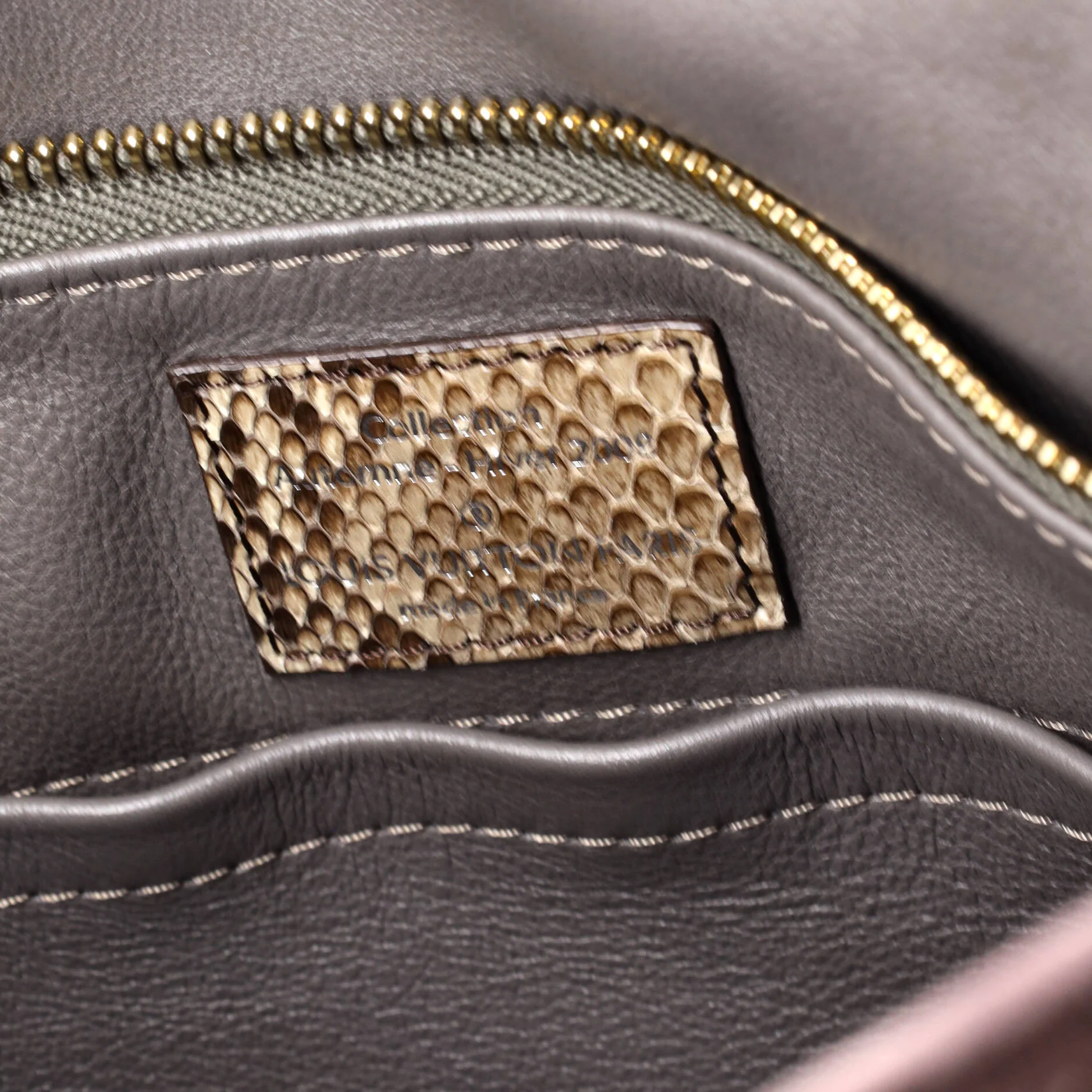 Whisper Bag Monogram Suede and Python PM - Image 7