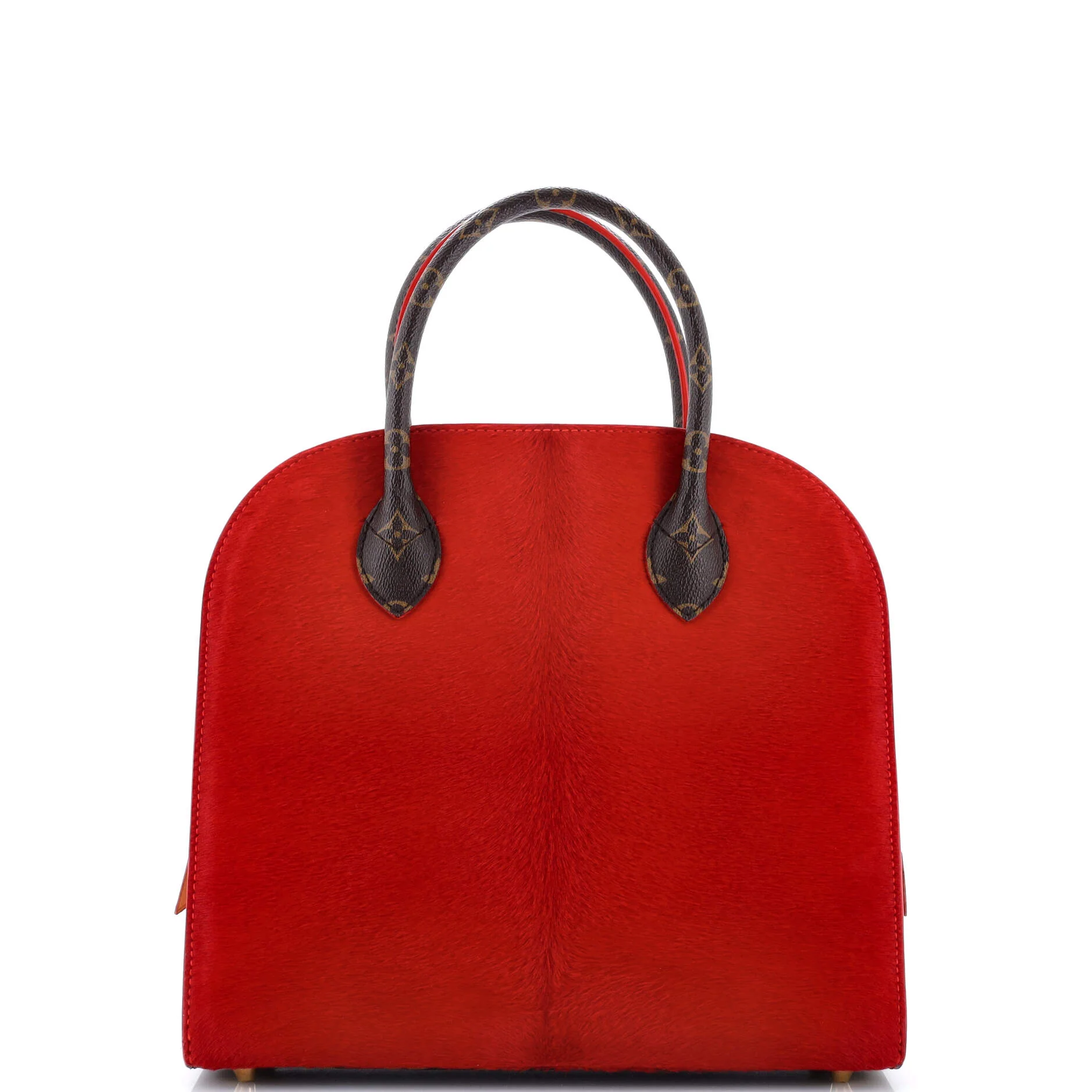 x Christian Louboutin Shopping Bag Calf Hair and Monogram Canvas - Image 3