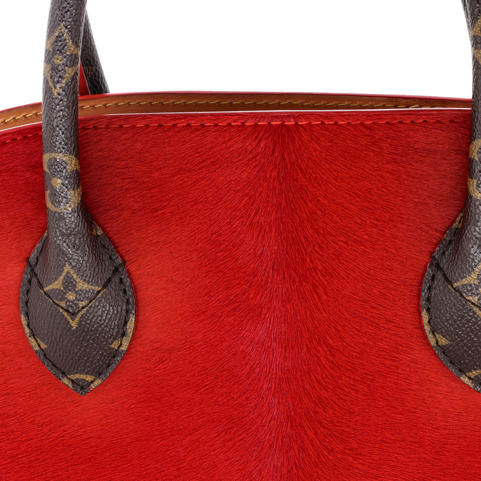 x Christian Louboutin Shopping Bag Calf Hair and Monogram Canvas - Image 7
