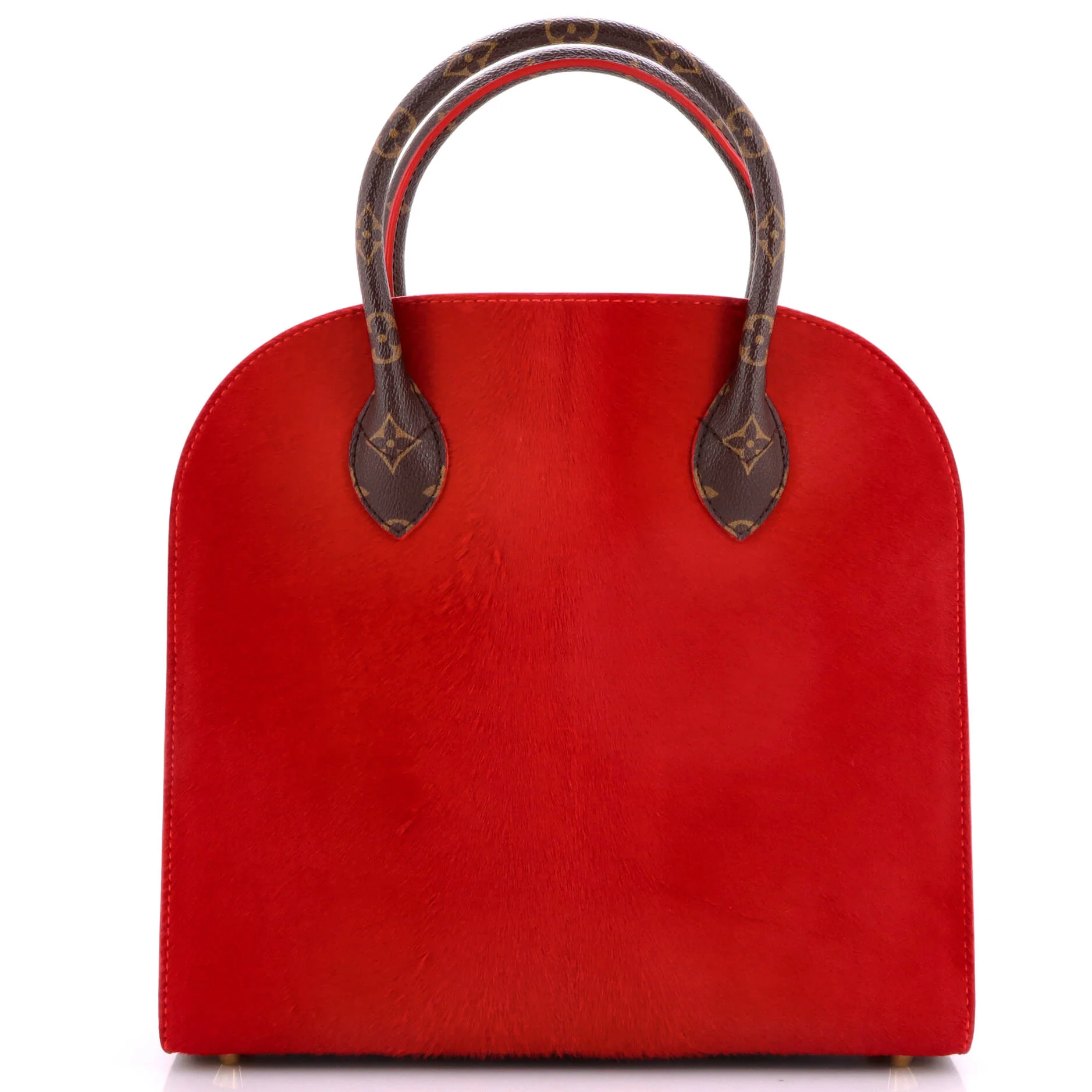 x Christian Louboutin Shopping Bag Calf Hair and Monogram Canvas - Image 3