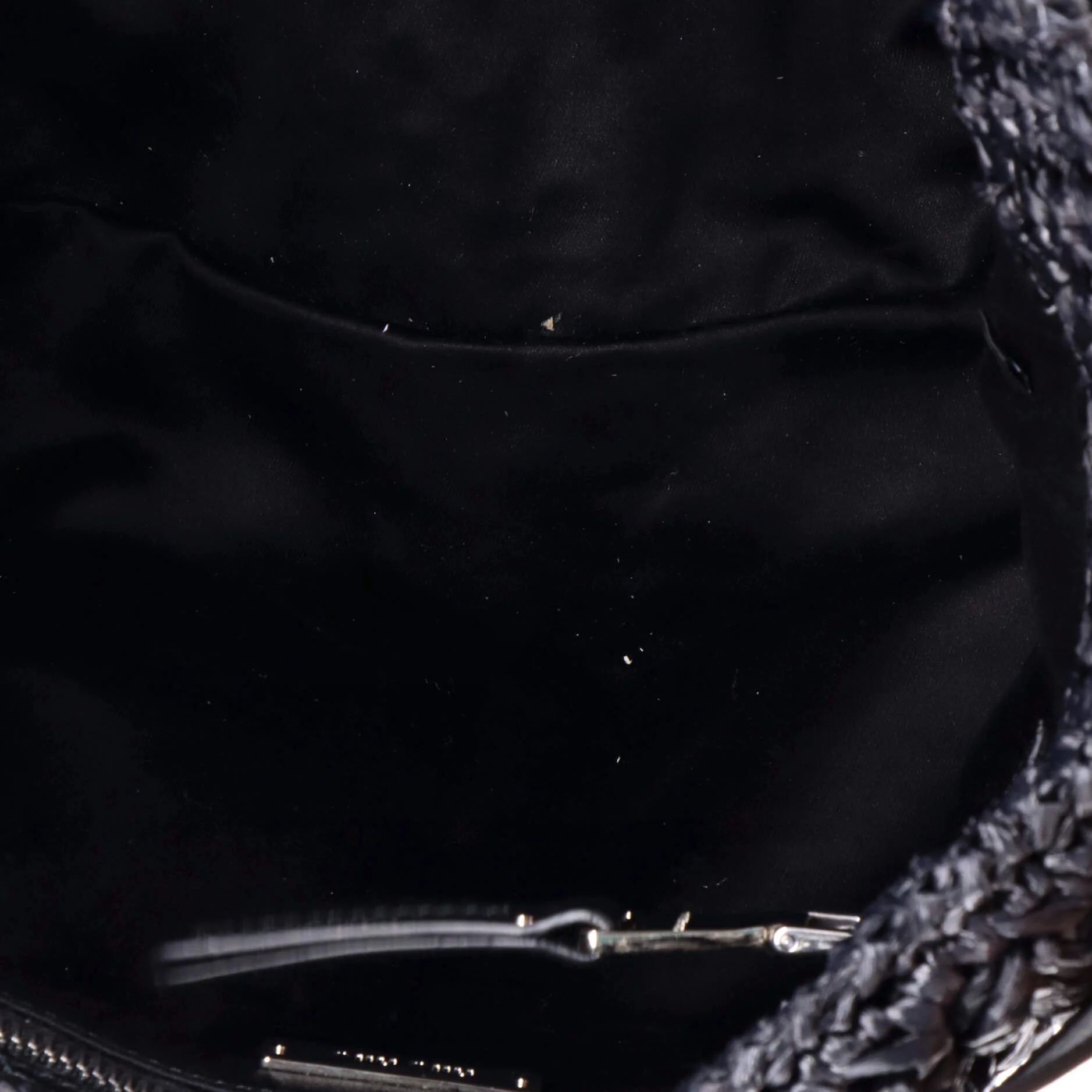 Flower Crystal Chain Shoulder Bag Woven Raffia - Image 5