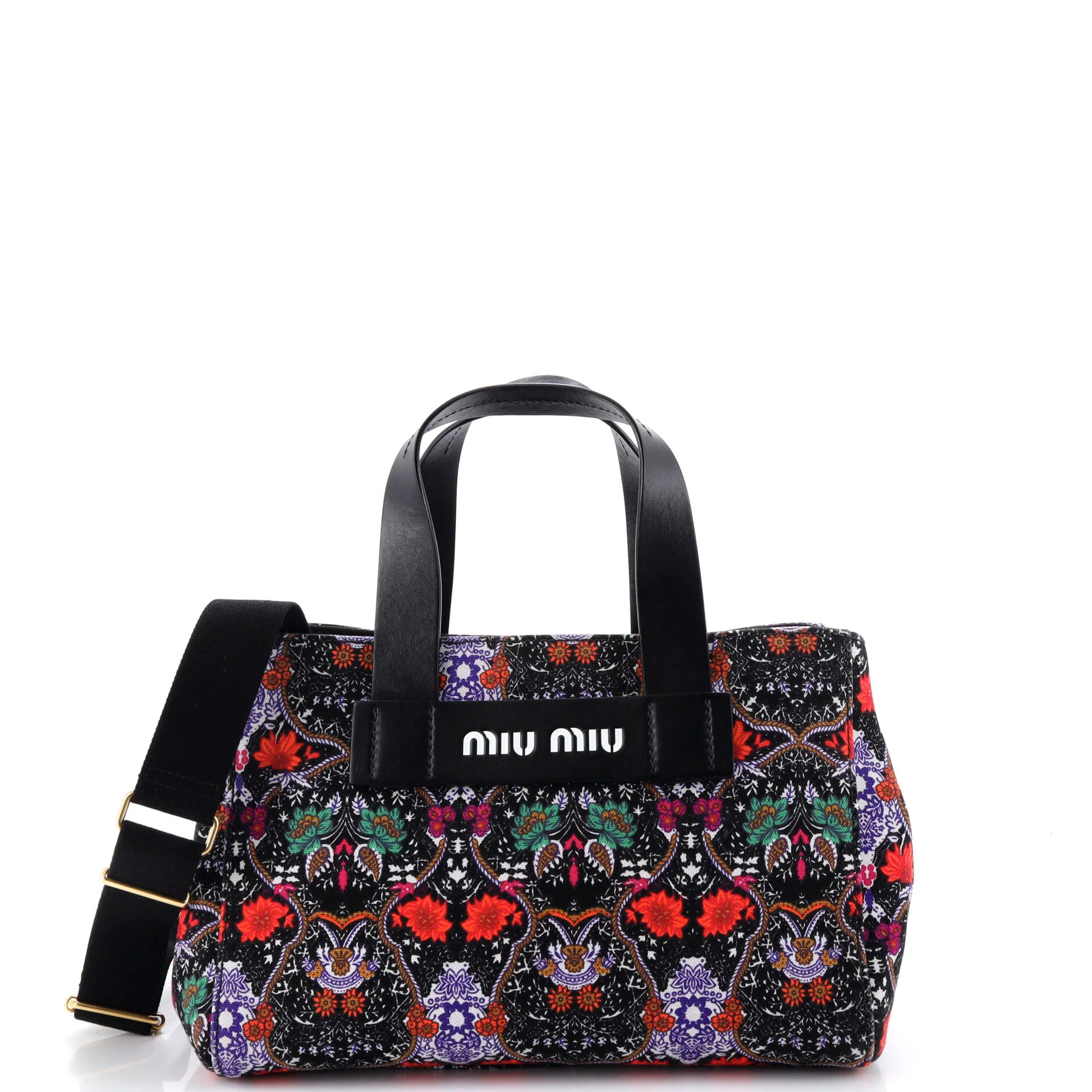 Logo Convertible Canapa Tote Printed Canvas Mini