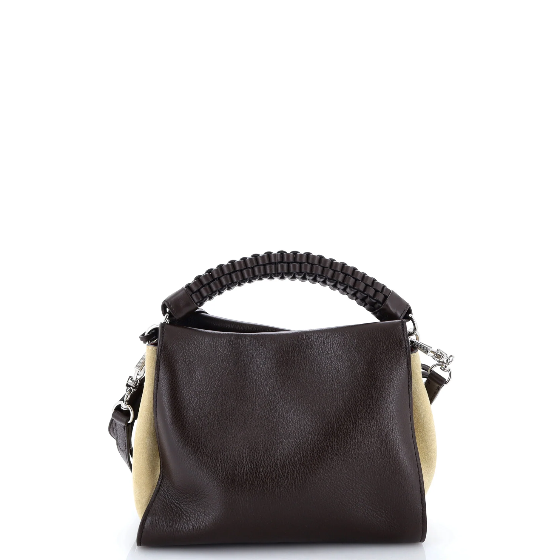 Iris Shoulder Bag Leather with Braided Detail Small - Image 3