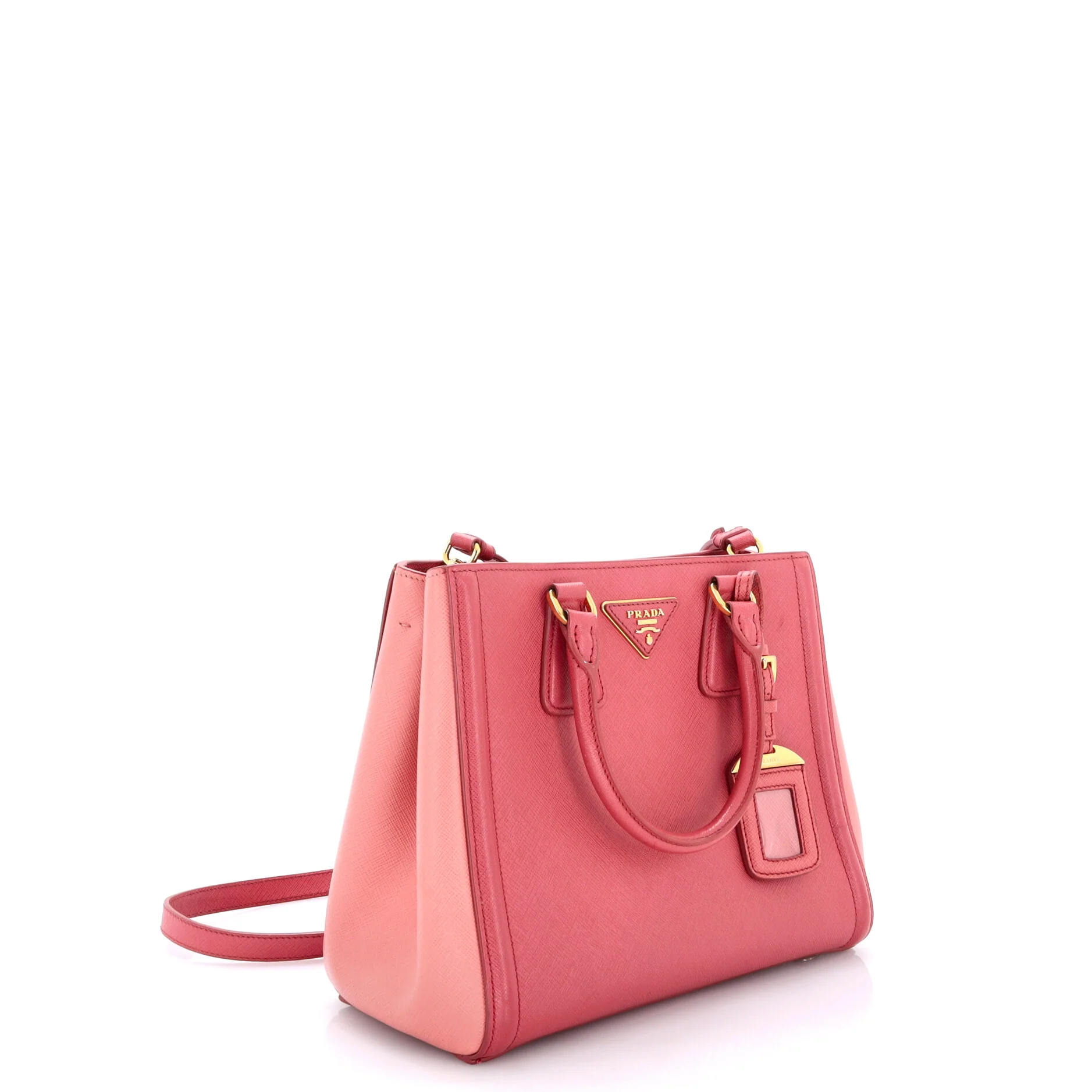 Bicolor Lux Convertible Open Tote Saffiano Leather Small - Image 2