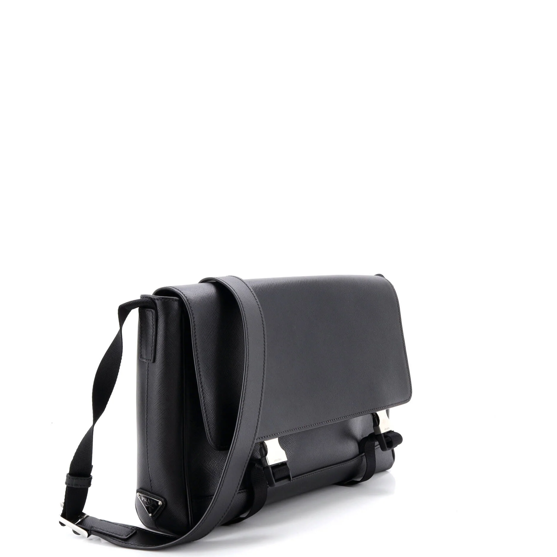 Buckle Messenger Bag Saffiano Leather Large - Image 2