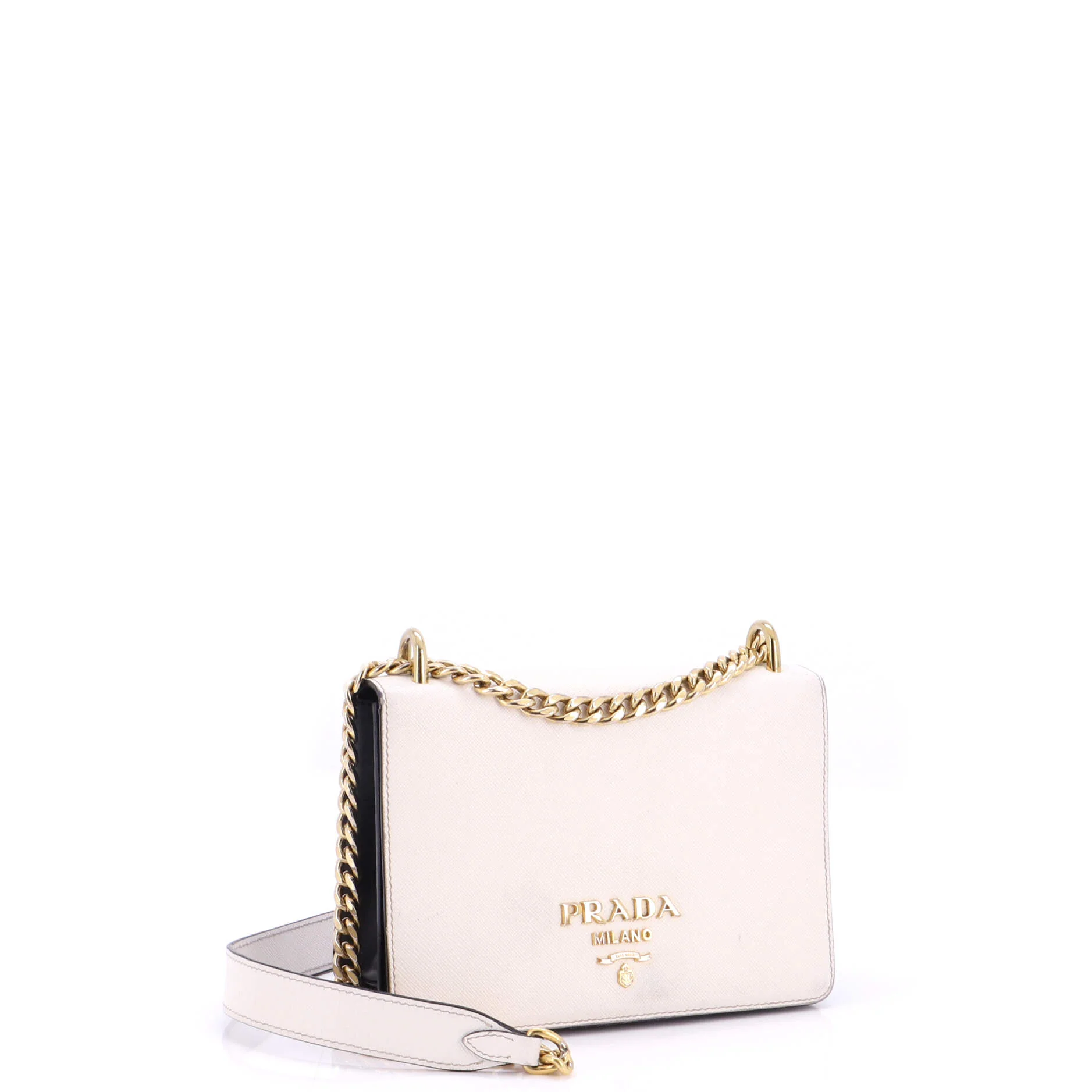 Chain Flap Bag Saffiano Leather Small - Image 2