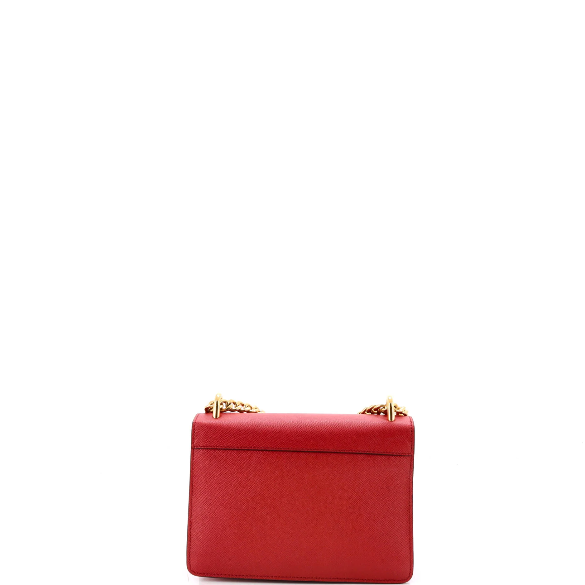 Chain Flap Bag Saffiano Leather Small - Image 3
