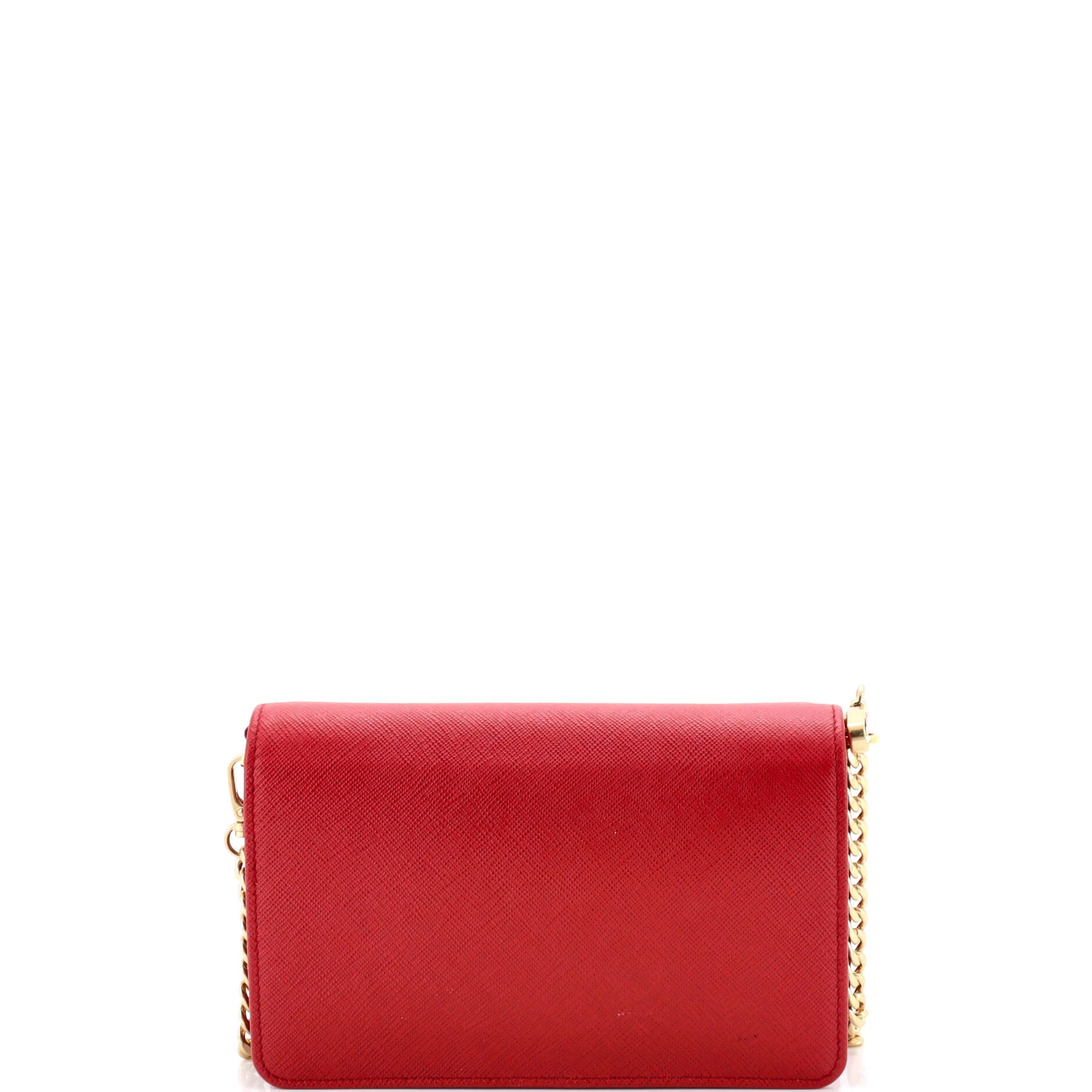 Chain Wallet Crossbody Saffiano Leather - Image 3