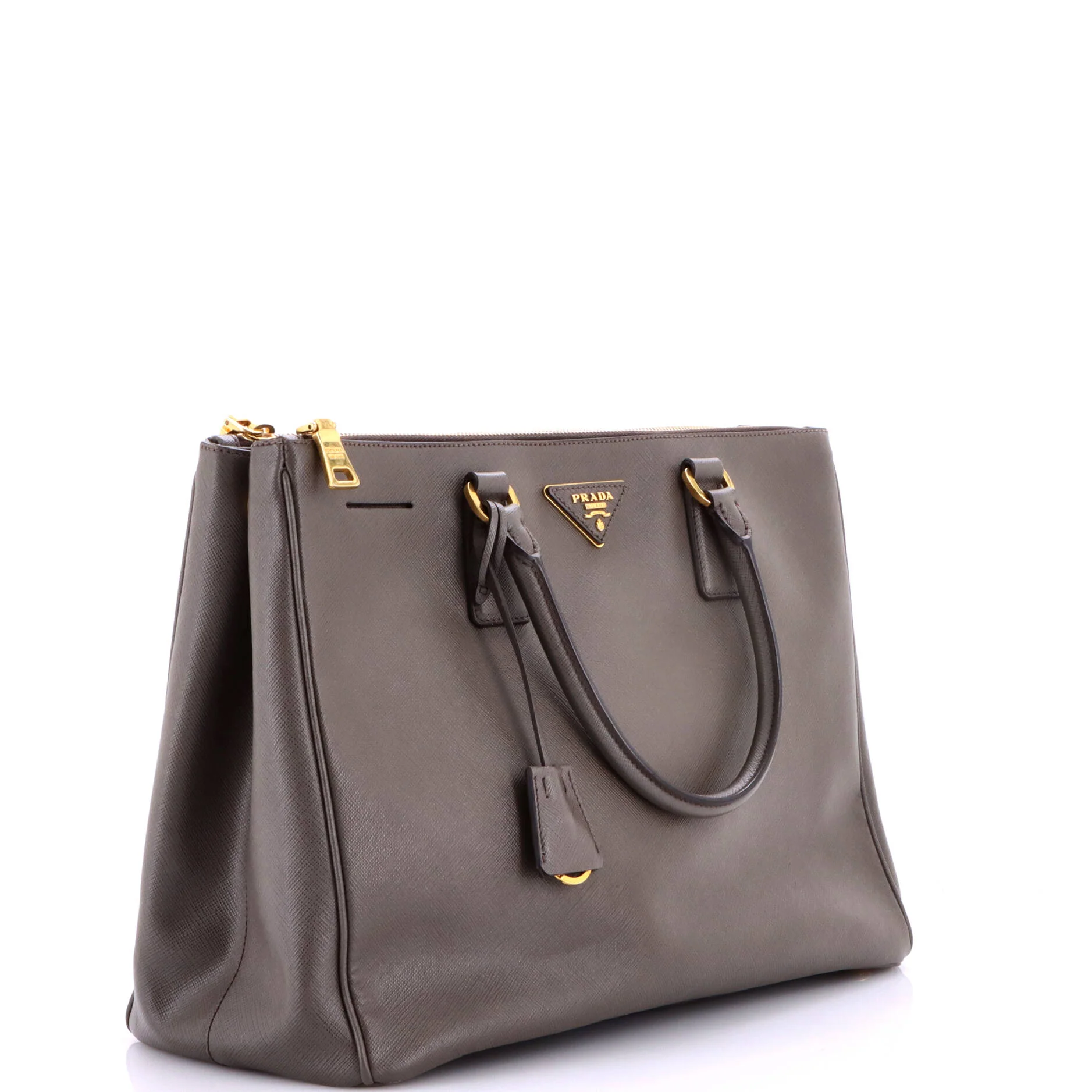 Double Zip Lux Tote Saffiano Leather Large - Image 2
