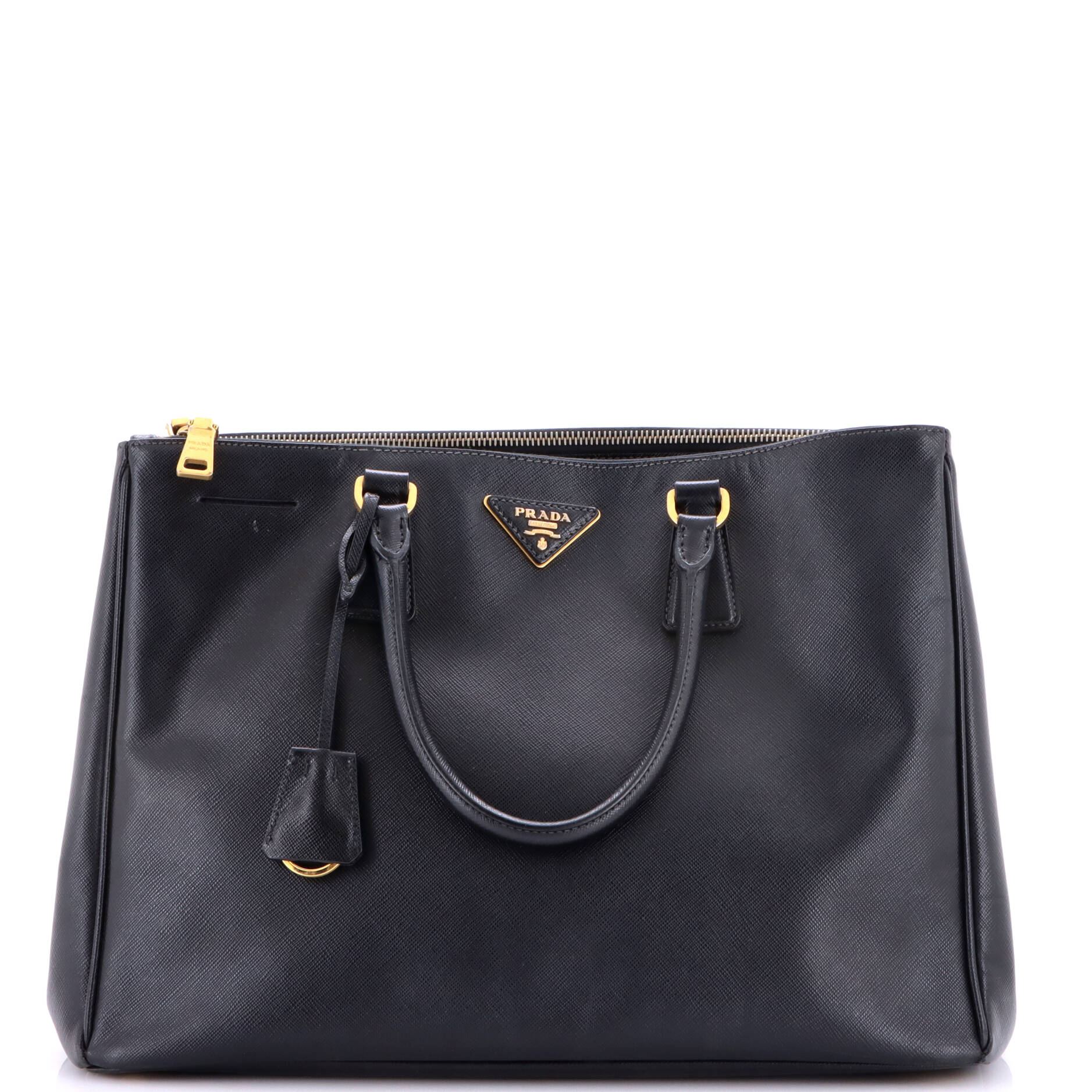 Double Zip Lux Tote Saffiano Leather Large