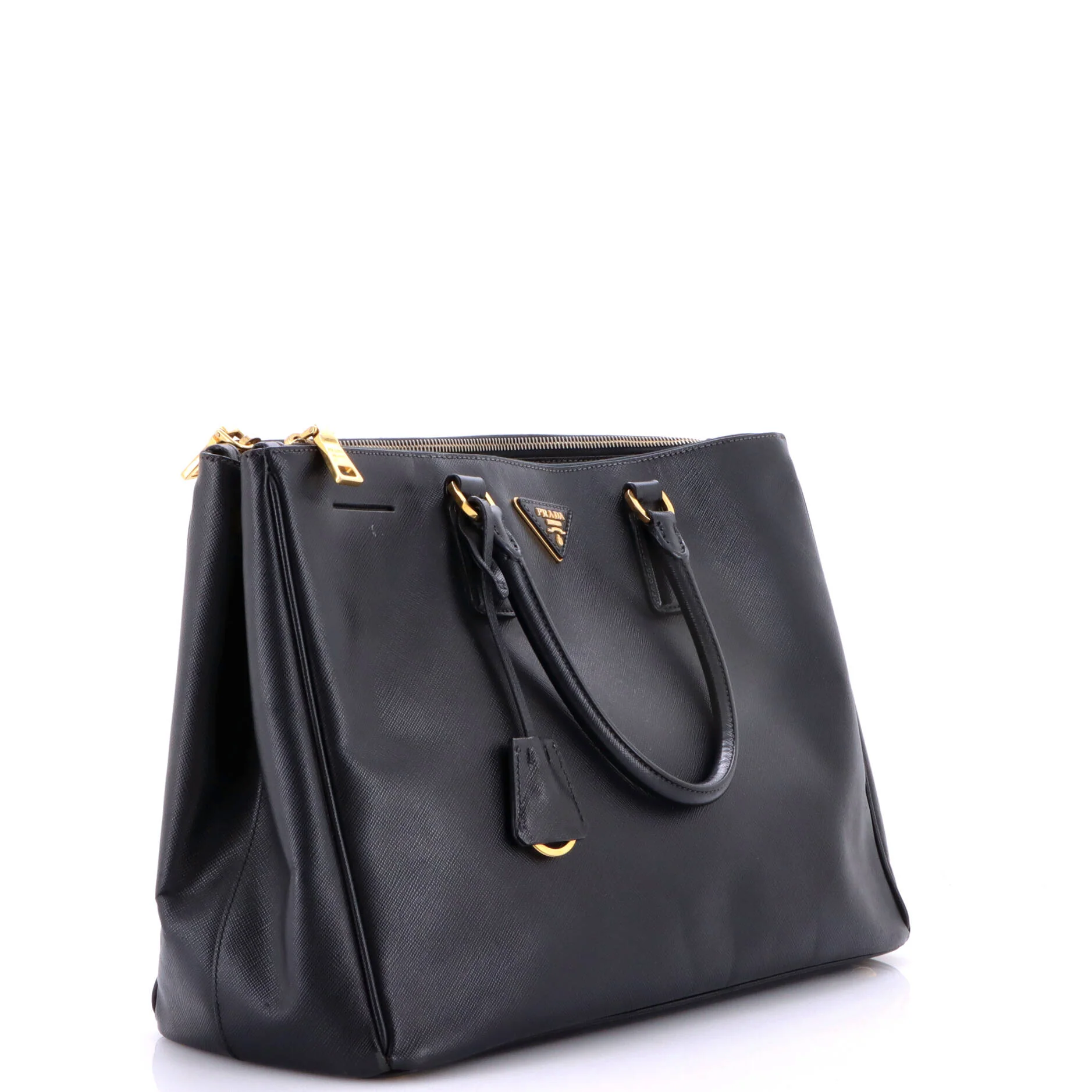 Double Zip Lux Tote Saffiano Leather Large - Image 2